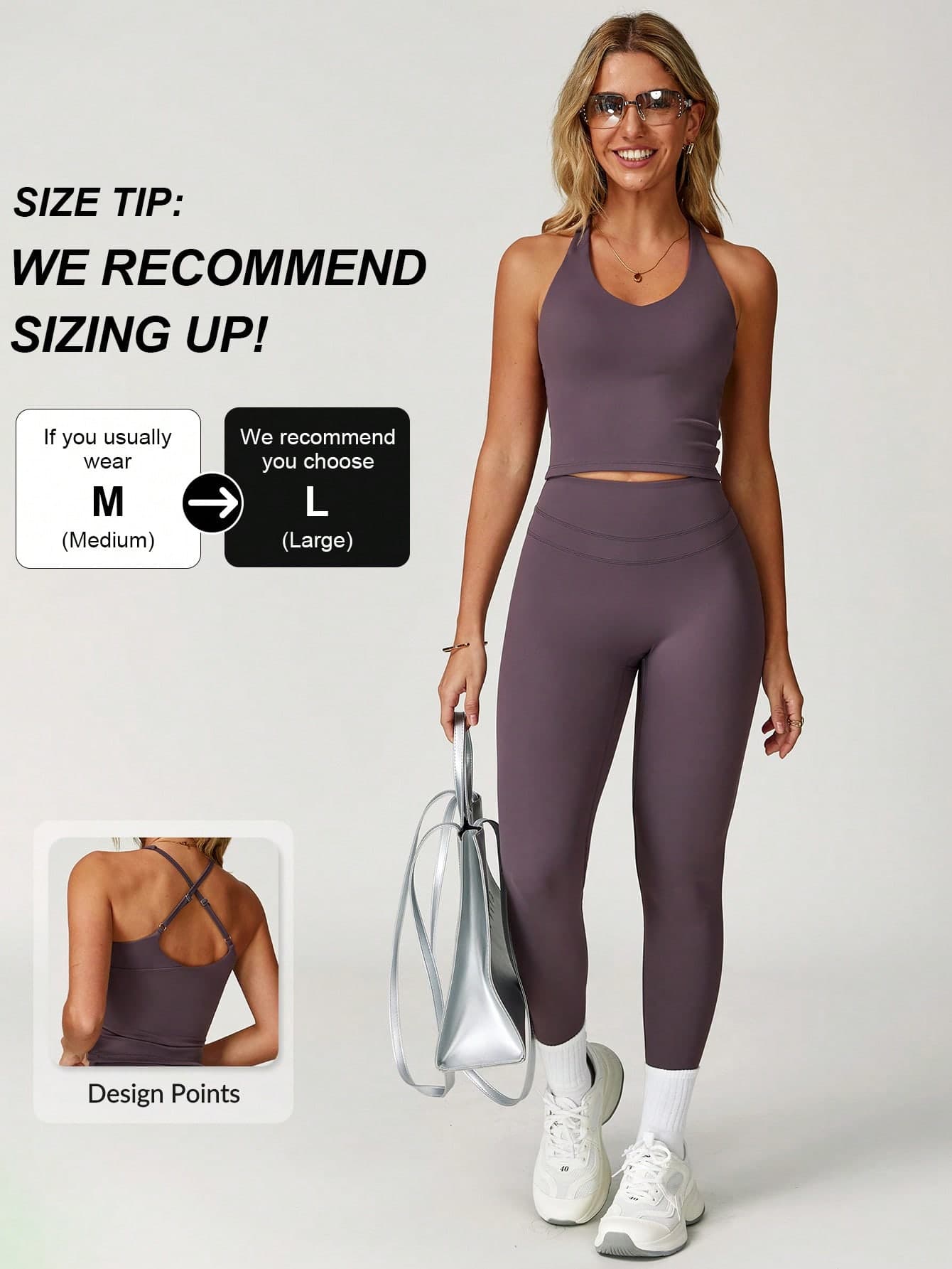MASKERT Women's Yoga Tank Top And Leggings Set, High Stretch Running Sportswear Set, Comfortable And Skin-Friendly