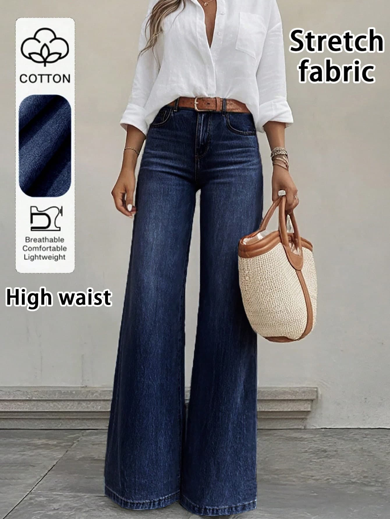 Women's Casual Straight-Leg Jeans, Versatile And Comfortable For Daily Wear, Effortless Style