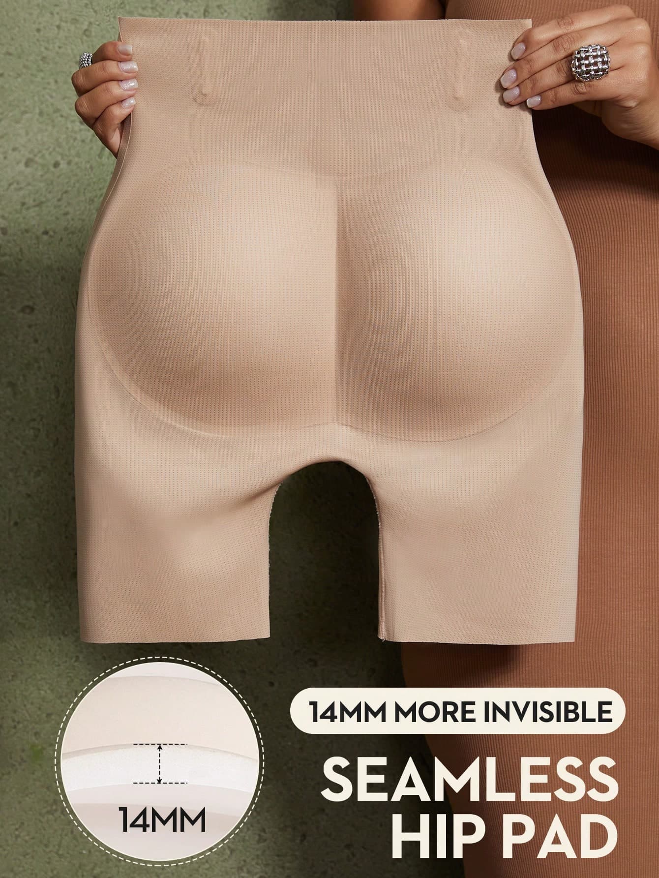 1pc Women's Waist Abdomen Hip Lifting Micro Shaping Seamless Padded Buttock Enhancing Shapewear Panties