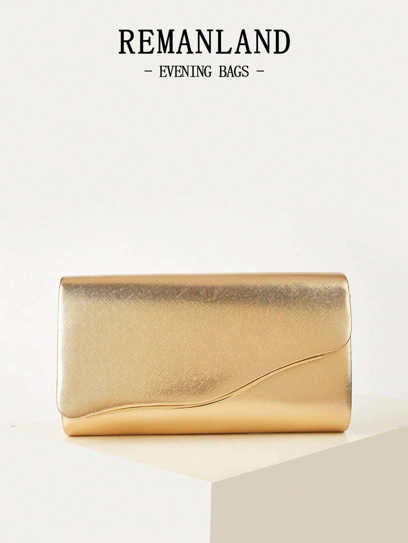 REMANLAND Luxury Elegant Solid Color New Women's Clutch Bag, Charming Fashion Flap Party Evening Bag, Perfect Wallet Design, Built-In Hidden Card Slot Compartment, Detachable Metal Chain Shoulder Strap, Suitable For Party, Evening, Gathering, Wedding And Other Occasions.