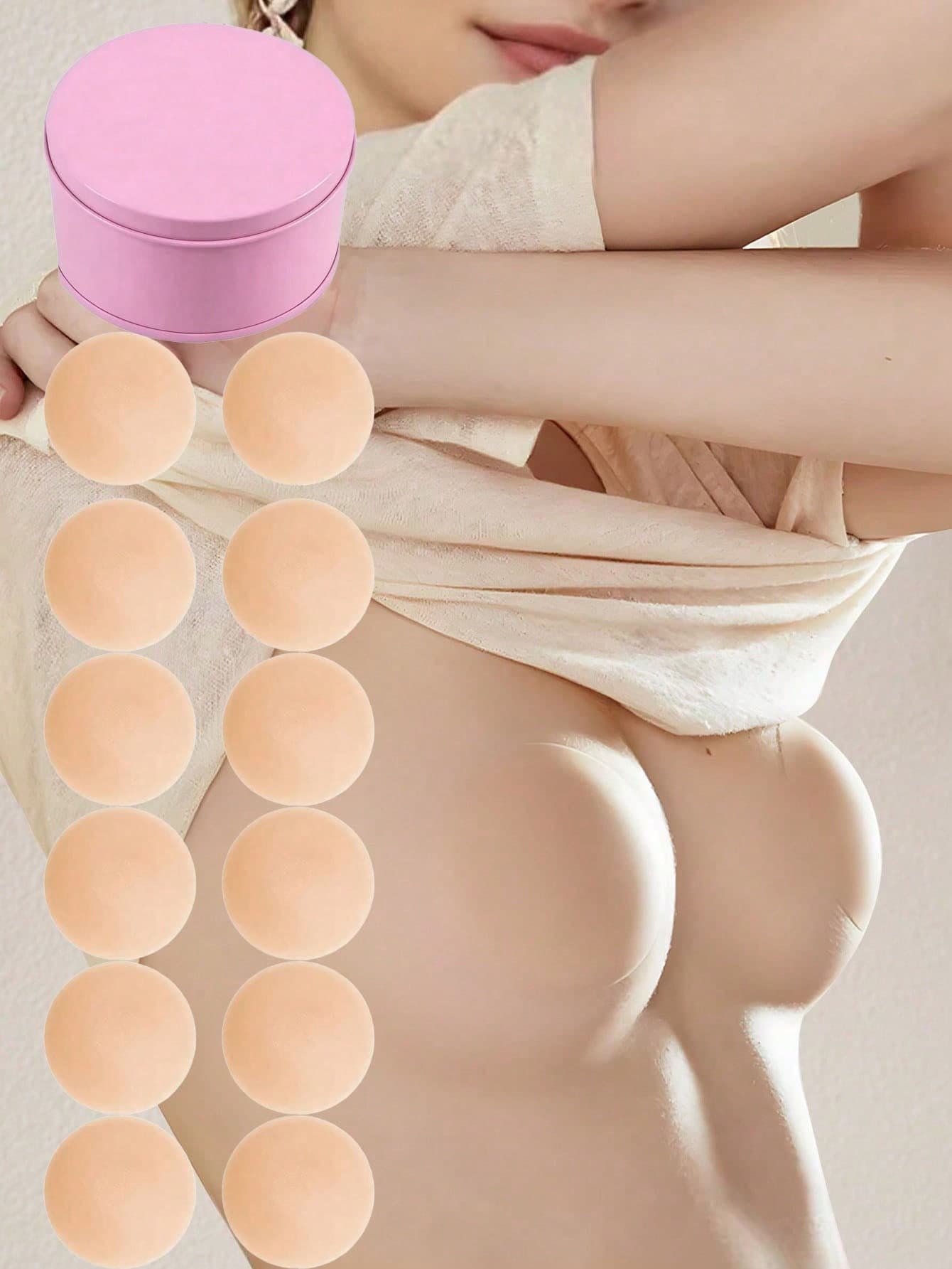 12pcs Reusable Silicone Nipple Covers - Invisible Self-Adhesive Breathable Breast Petals, Waterproof Bra Accessories