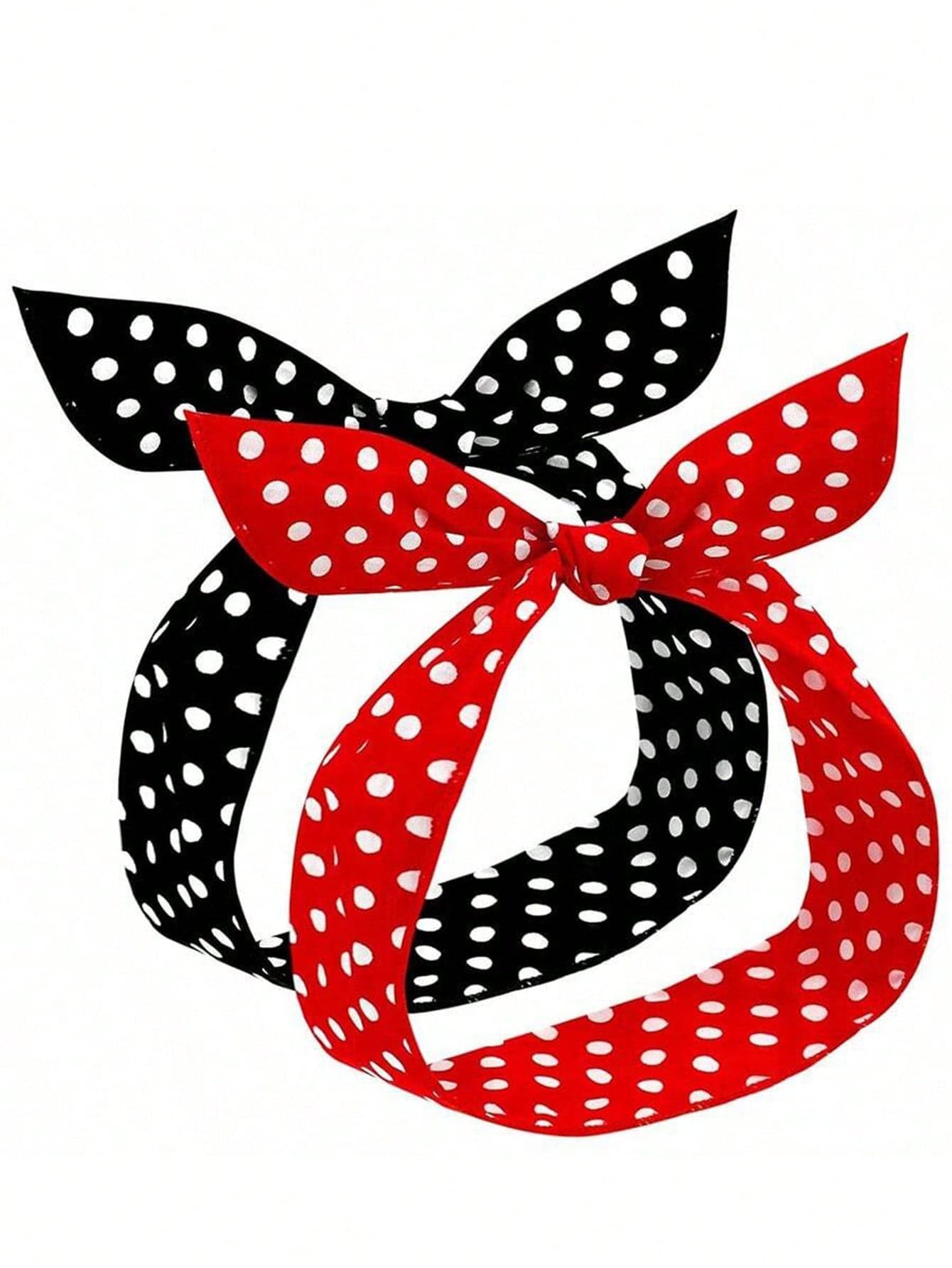 1pc Cute Straight Headband, Polka Dot Rabbit Ear Headband, Styling Headband, Decorative Headband, Bathroom Hair Tie, Party Decorative Headband, Hair Accessories, Headwear