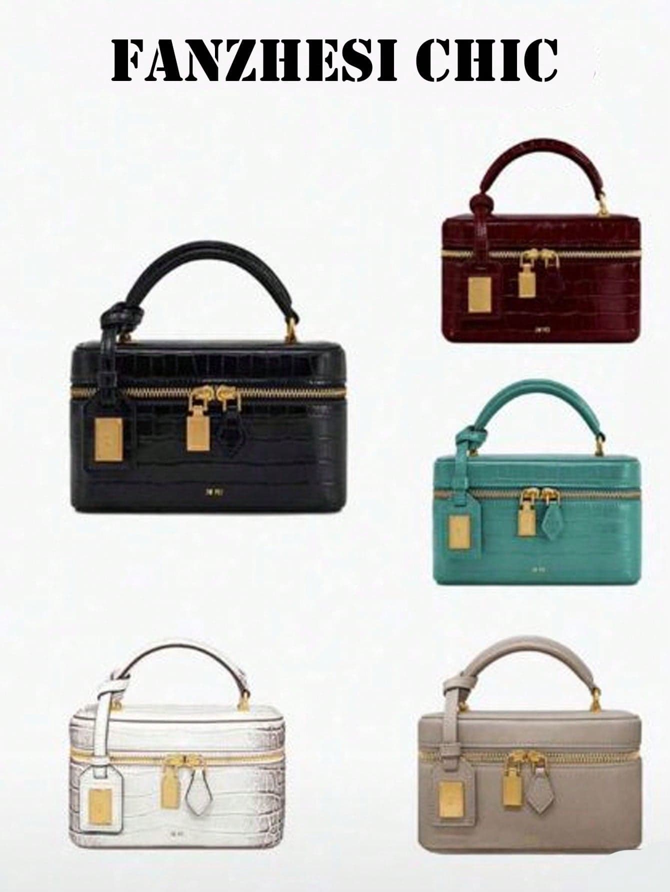 This Stylish Multi-Colored PU Mini Handbag Features A Gold-Plated Hardware Top Handle And Is Suitable For Formal Occasions Such As Work, Events, And Everyday Outings. It's An Ideal Choice For Young Women.