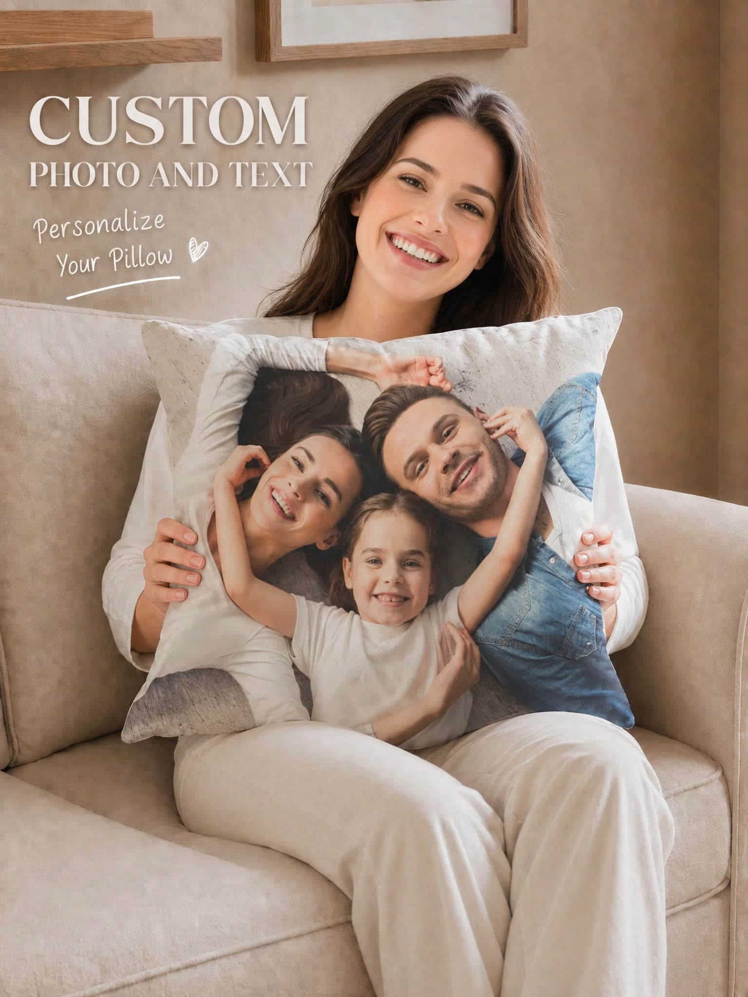 1pc Customized Throw Pillow Cover, DIY Custom Decorative Cushion For Home, Square Design For Wedding, Pet, Baby, Mother's Day, Printing On Soft Fabric, Unique Personalized Ideal Gift For Him/Her Car, Tea Room, Bedroom, Bathroom, Living Room, Dining Room