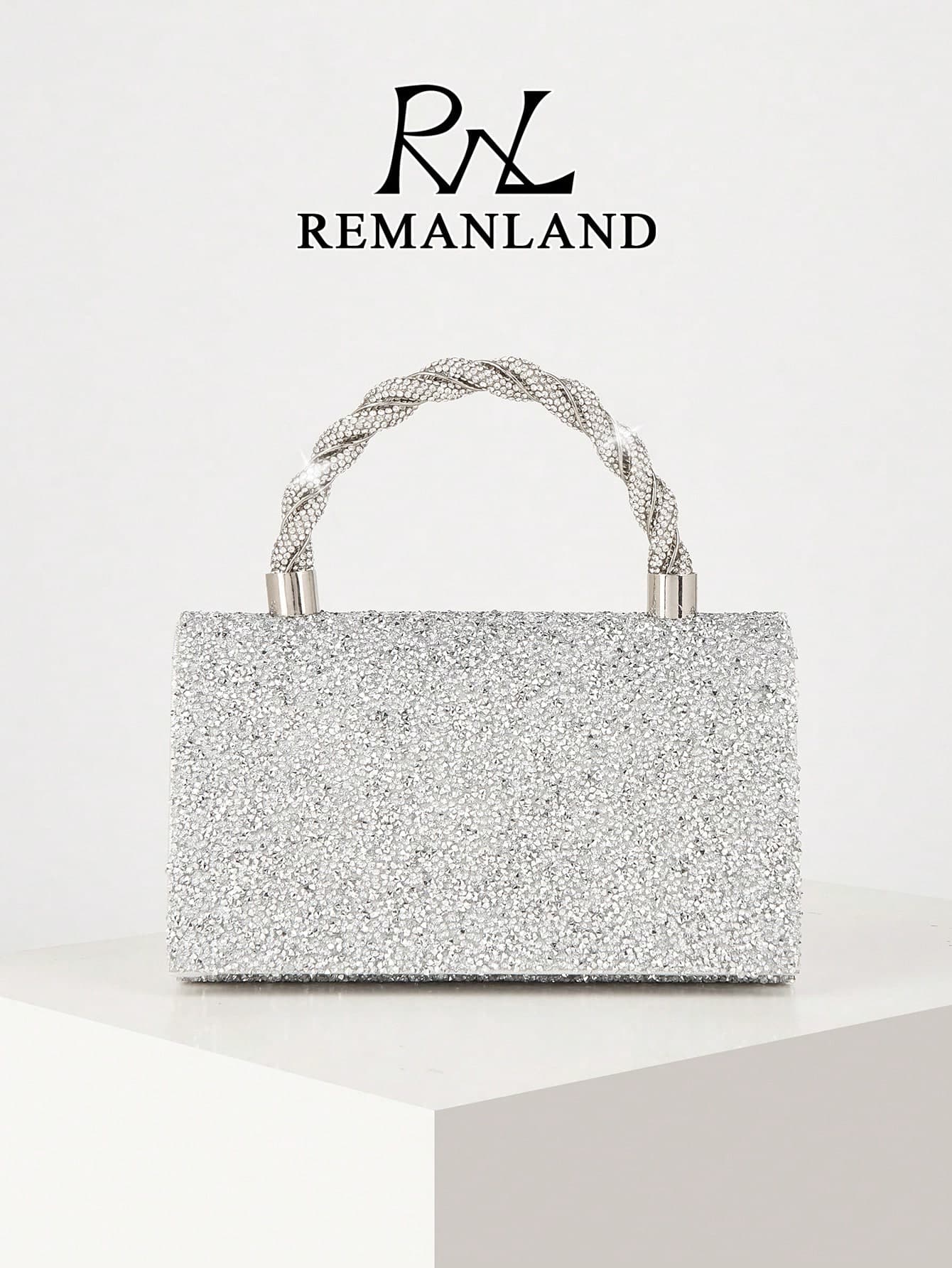 REMANLAND Fashionable Elegant Diamond Handbag With Shoulder Strap