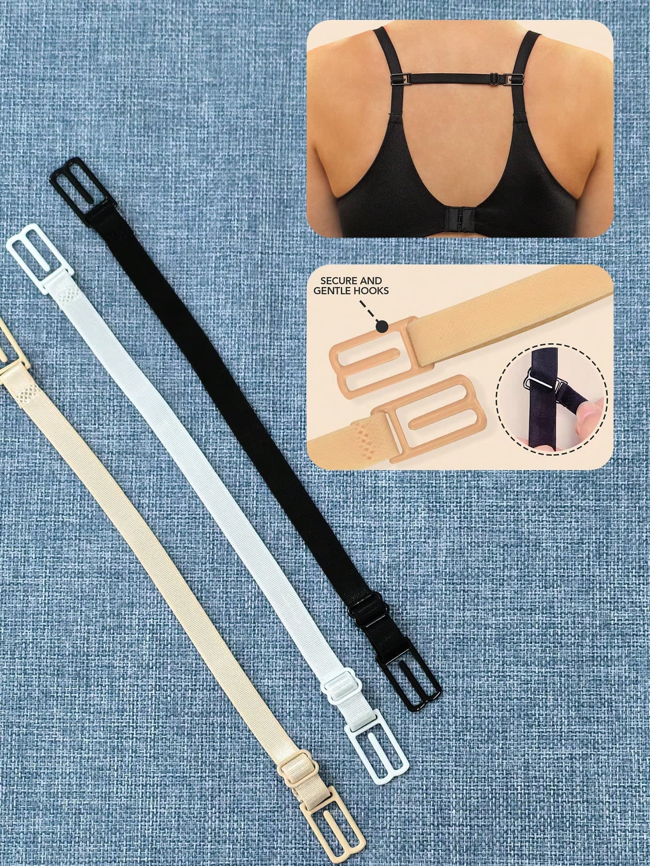 3pcs/6pcs/9pcs/20pcs Bra Strap Clips, Adjustable Non-Slip Bra Strap Holder Fasteners