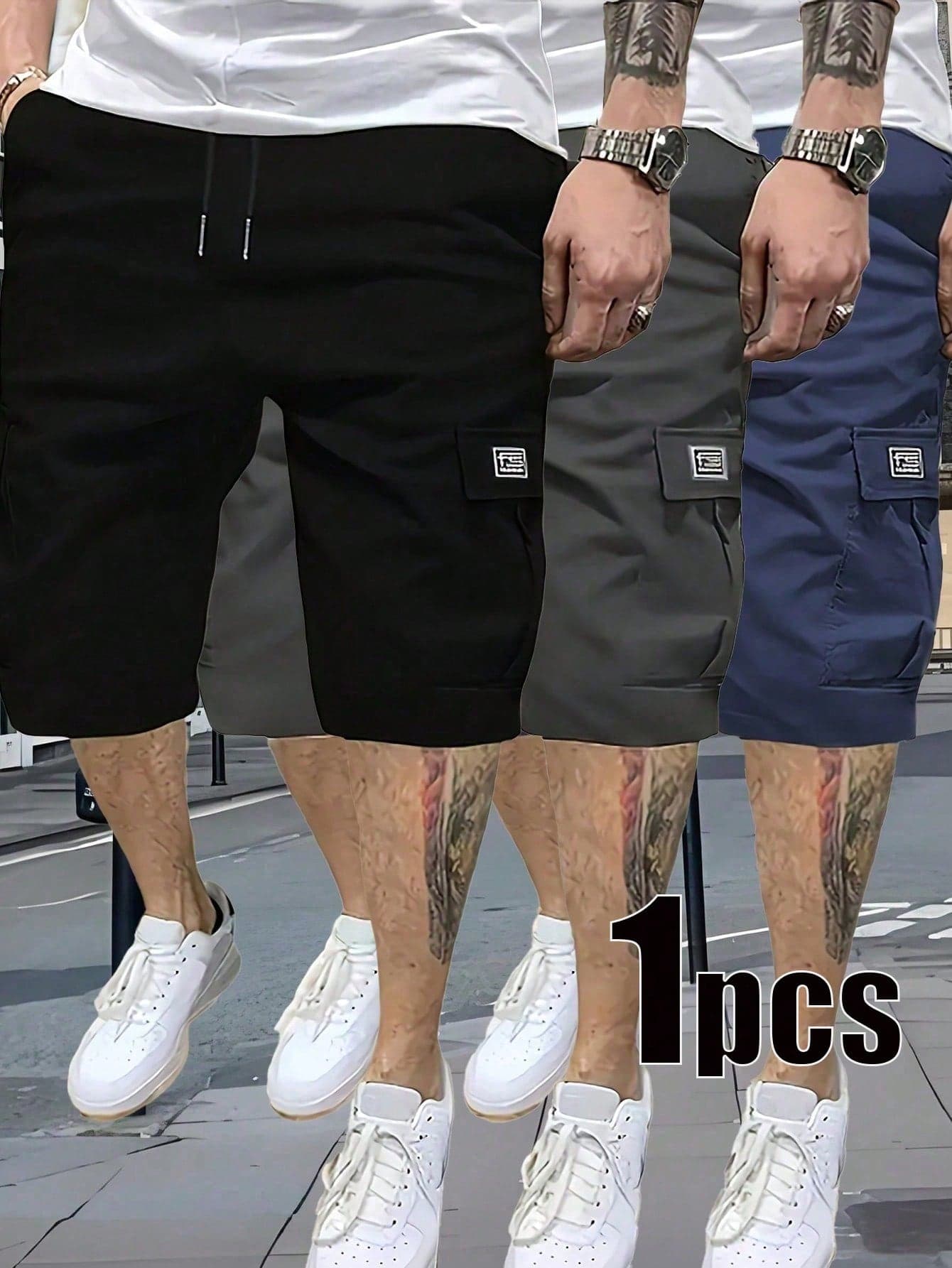 1pc Men's Summer Lightweight Cargo Casual Shorts Outdoor Sports Pants Size Small Bermuda Shorts