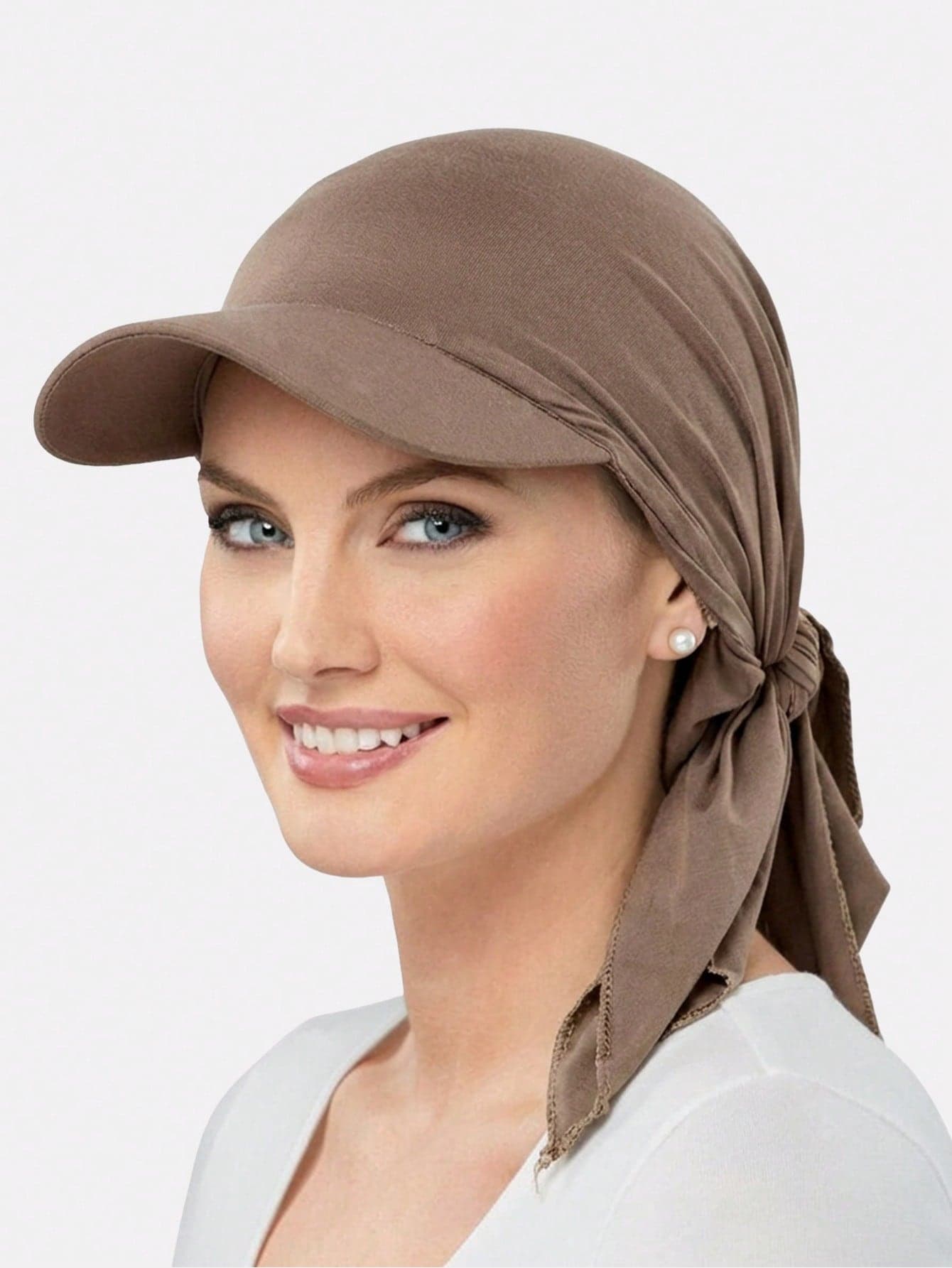 1pc Women's Visor Scarf Hat, Tie-Up Baseball Cap, Ribbon Sun Hat, Suitable For Daily Use,Beach,Travel