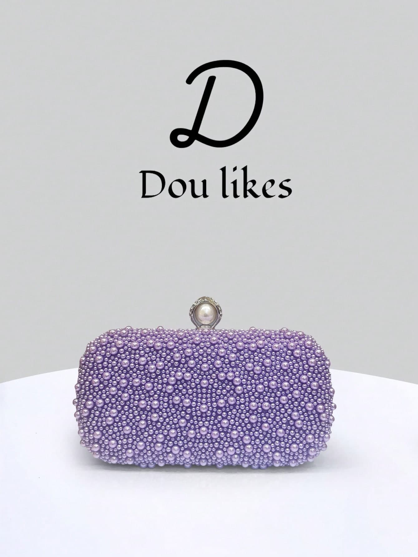 Purple Pearl Square Box Clutch, An Elegant Piece Designed For Refined Occasions. The Compact Body Can Easily Accommodate Essential Items Like Lipstick, Powder Compact, And Card-Sized Phones, Making It A Perfect Match For Evening Galas, Weddings, Dates, Birthday Parties, Awards Ceremonies, And Any Event Where You Need To Shine.