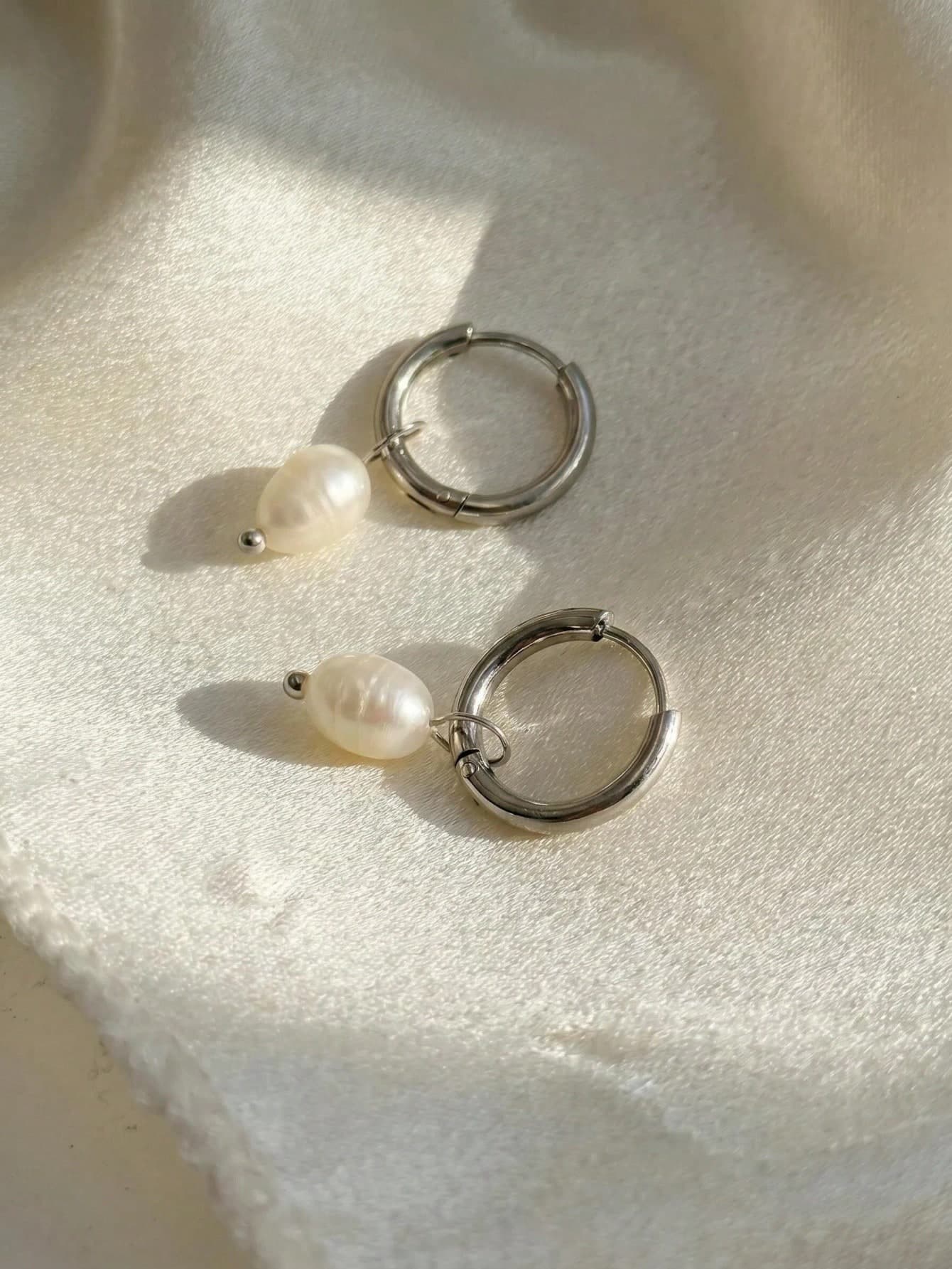1pair Simple, Fashionable And Exquisite Pearl Cultivation Ear Studs