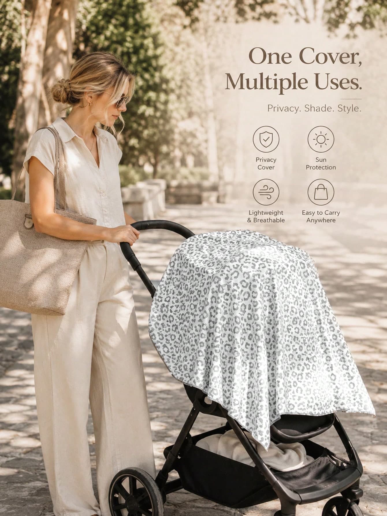 1pc Nursing Cover, Anti-Glare, Outdoor Nursing Clothing 360° Shield With Mesh, Breathable Privacy Nursing Cover With Arched Neckline, Multi-Functional Nursing Apron Suitable For Nursing Newborns
