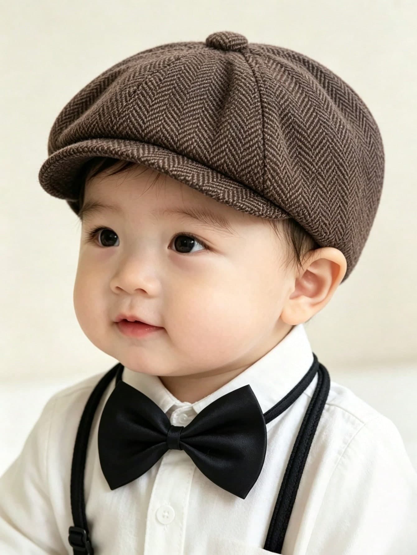Toddler Boys' Vintage Newsboy Cap + Bow Tie Set