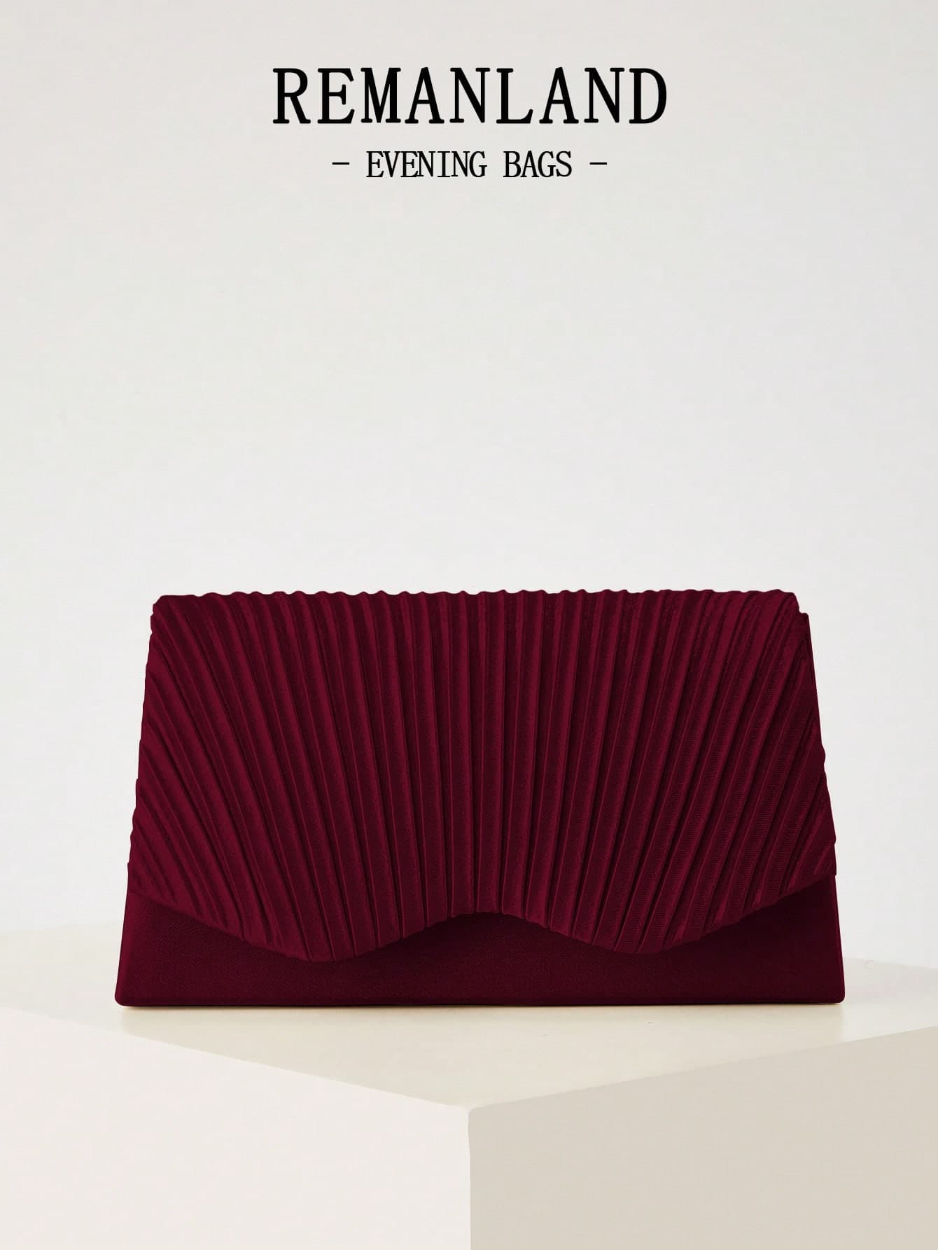REMANLAND Mini Shiny Chain Folding Pleated Square Clutch Bag, Rhinestone Embellished Evening Bag, Perfect For Women's Ball Gowns, Dance Party Accessories, Sequin Dresses, Elegant Ball Bag, Suitable For Weddings, Galas, Parties, Balls, Formal Events
