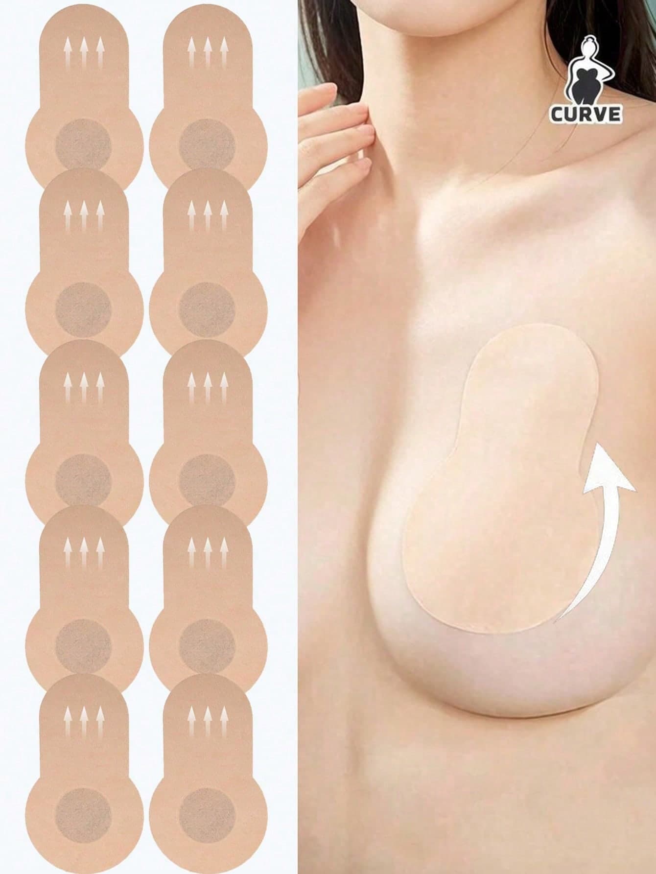 Disposable Breast Lift Tape Women's Self-Adhesive Invisible Nipple Covers Breathable Seamless Bra Pasties No Show Petals