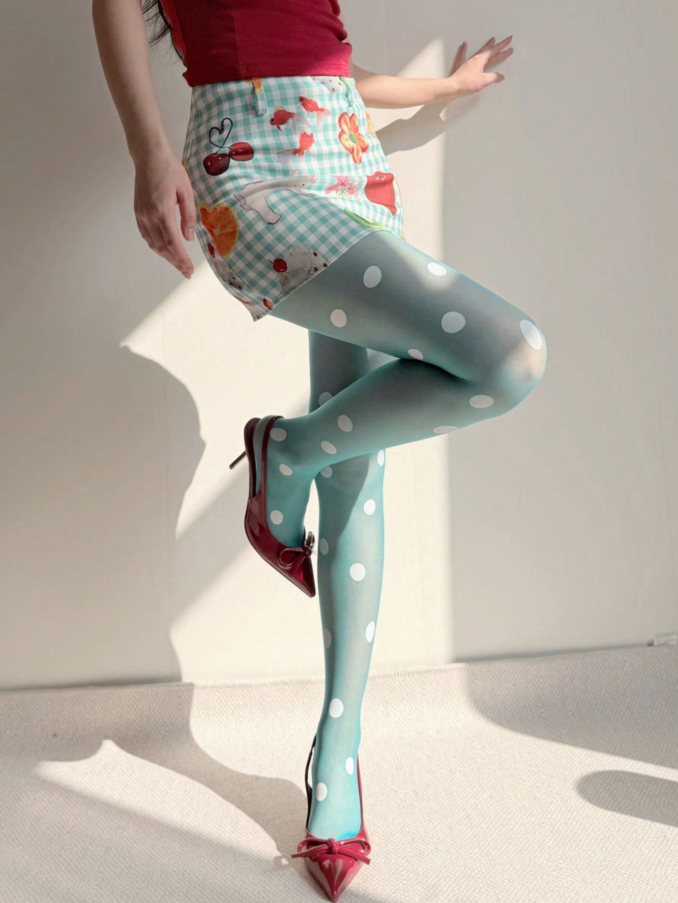 1pc Fashionable Colorful Polka Dot Pattern
