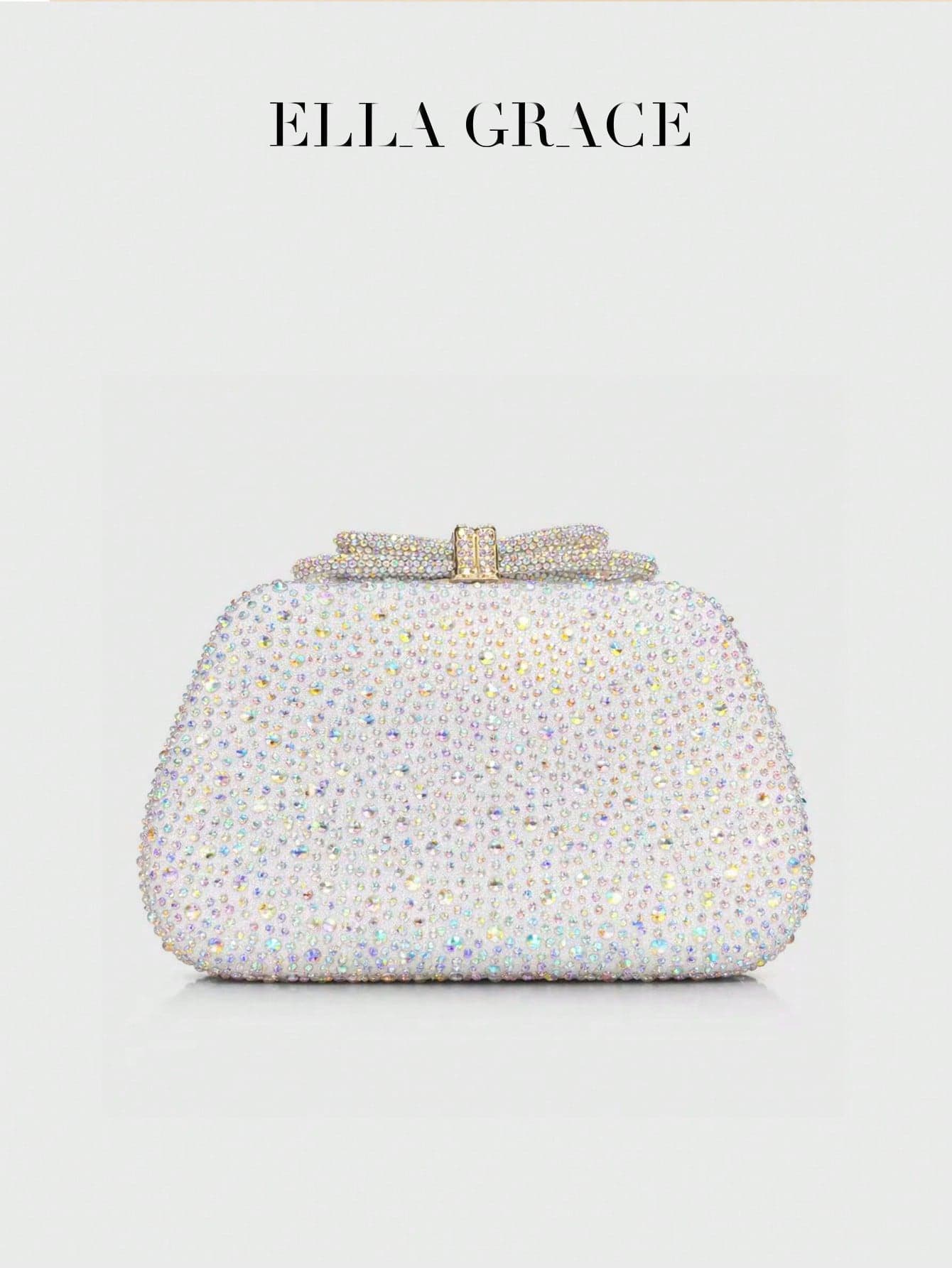 ELLA GRACE - Women's Crystal Embellished Evening Clutch, Sparkling Crystal Party Handbag Suitable For Wedding, Prom, Banquet