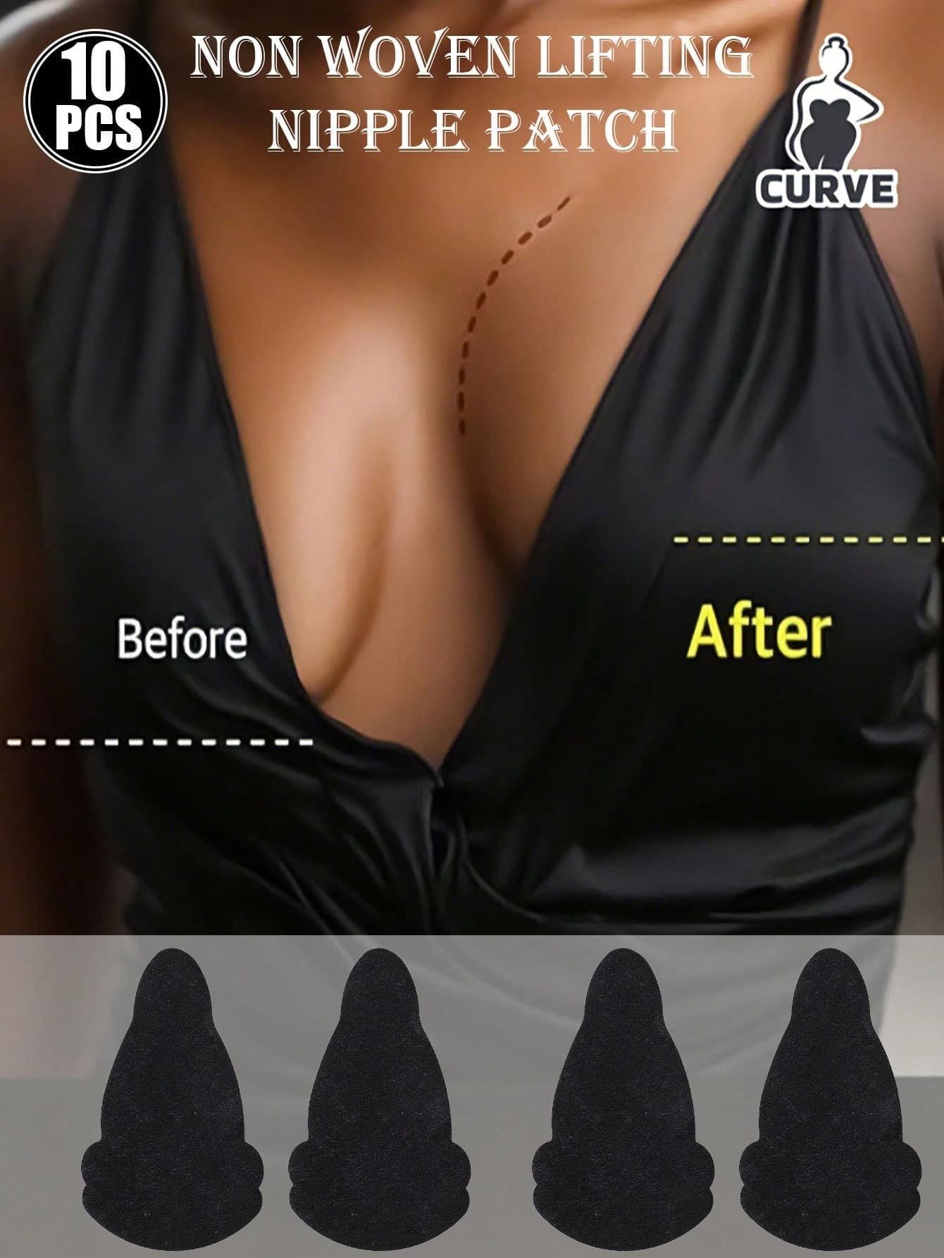 20/10/2pcs Invisible Nipple Covers, Skin-Friendly And Breathable Lift Pads, Can Be Trimmed To Fit, Perfect For Backless, Strapless, And Deep V Dresses, Effectively Prevents Nipple Exposure, Gathers The Chest, And Enhances The Bust Shape