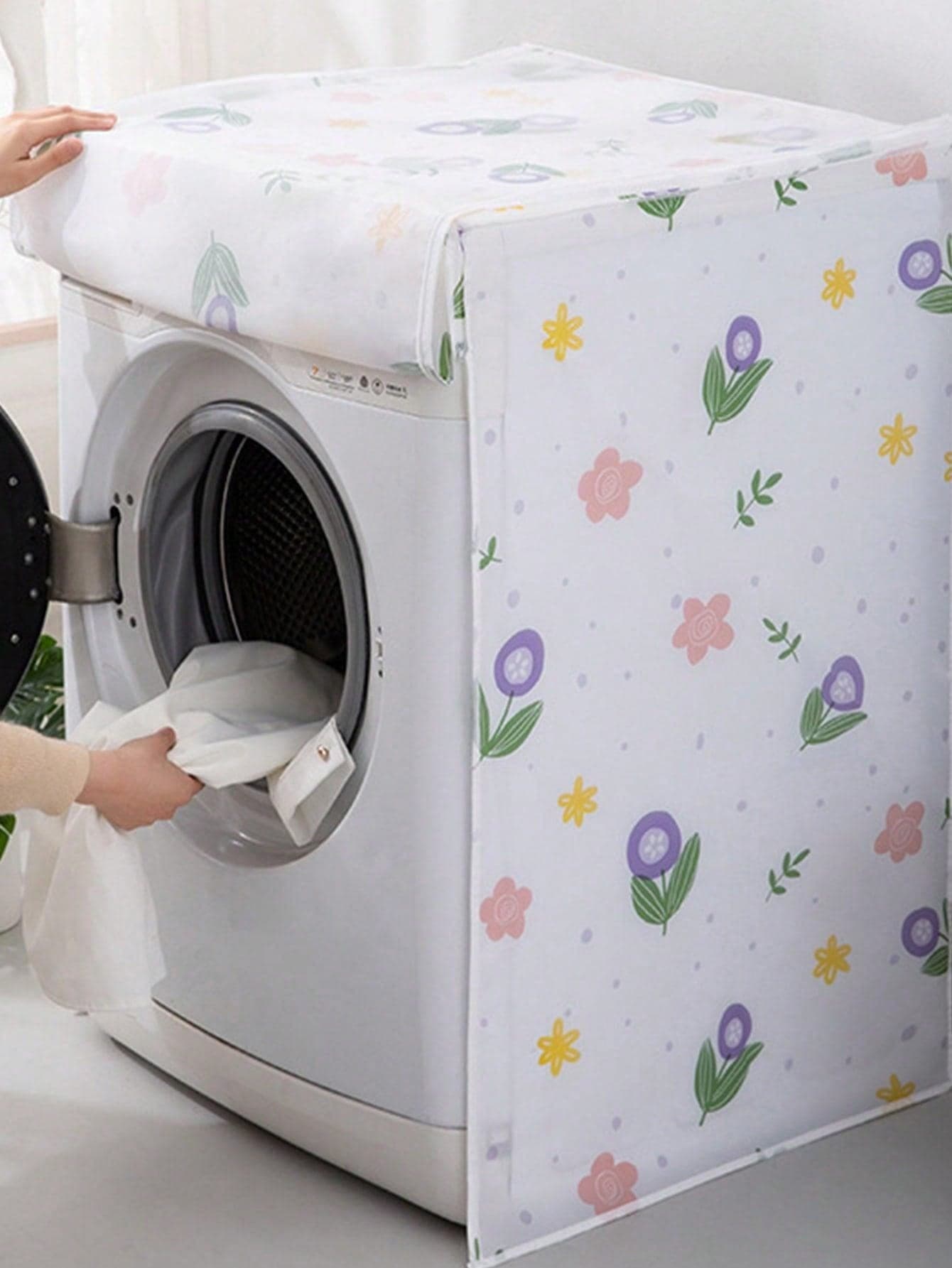 1pc Washing Machine Dust Cover, Household Essential, Kitchen Bathroom Laundry Room Decor Accessory