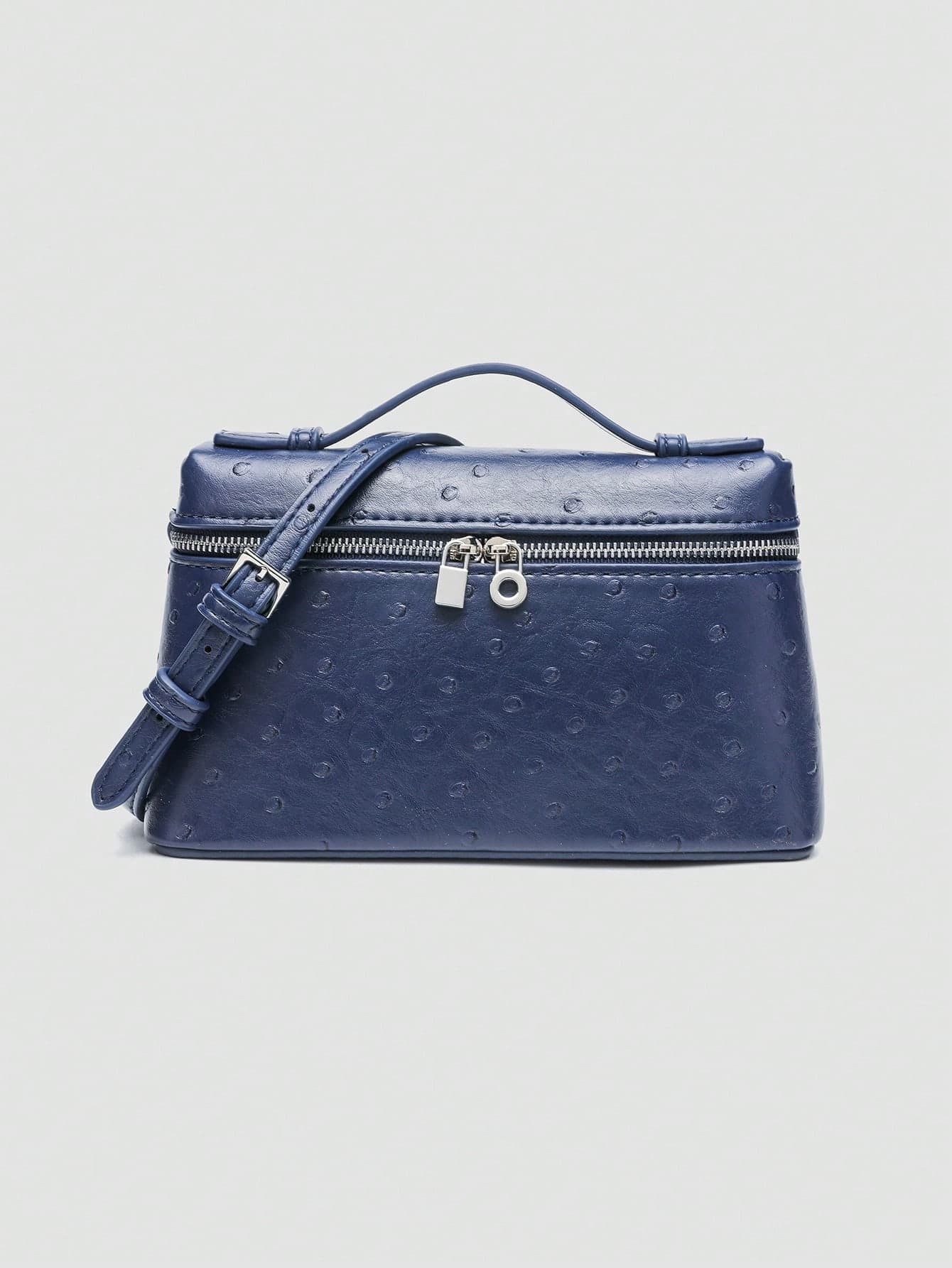 1pc Solid Color Ostrich Embossed PU Square Crossbody Bag, Suitable For Women's Daily Fashion Matching, Outings, Shopping, Parties, Elegant Women's Handbag, Women's Commuter Bag, Ideal Choice For Valentine's Day, Comfortable And Fashionable, Stylish Handbag, Personalized Gift Choice, 2025 Accessory, Fashionable Style Suitable For All Occasions, Affordable Luxury Feel, Rebellious Party Bag, Perfectly Suitable For Parties, Weddings, Balls, Dinners/Banquets, Elegant Women's Bag