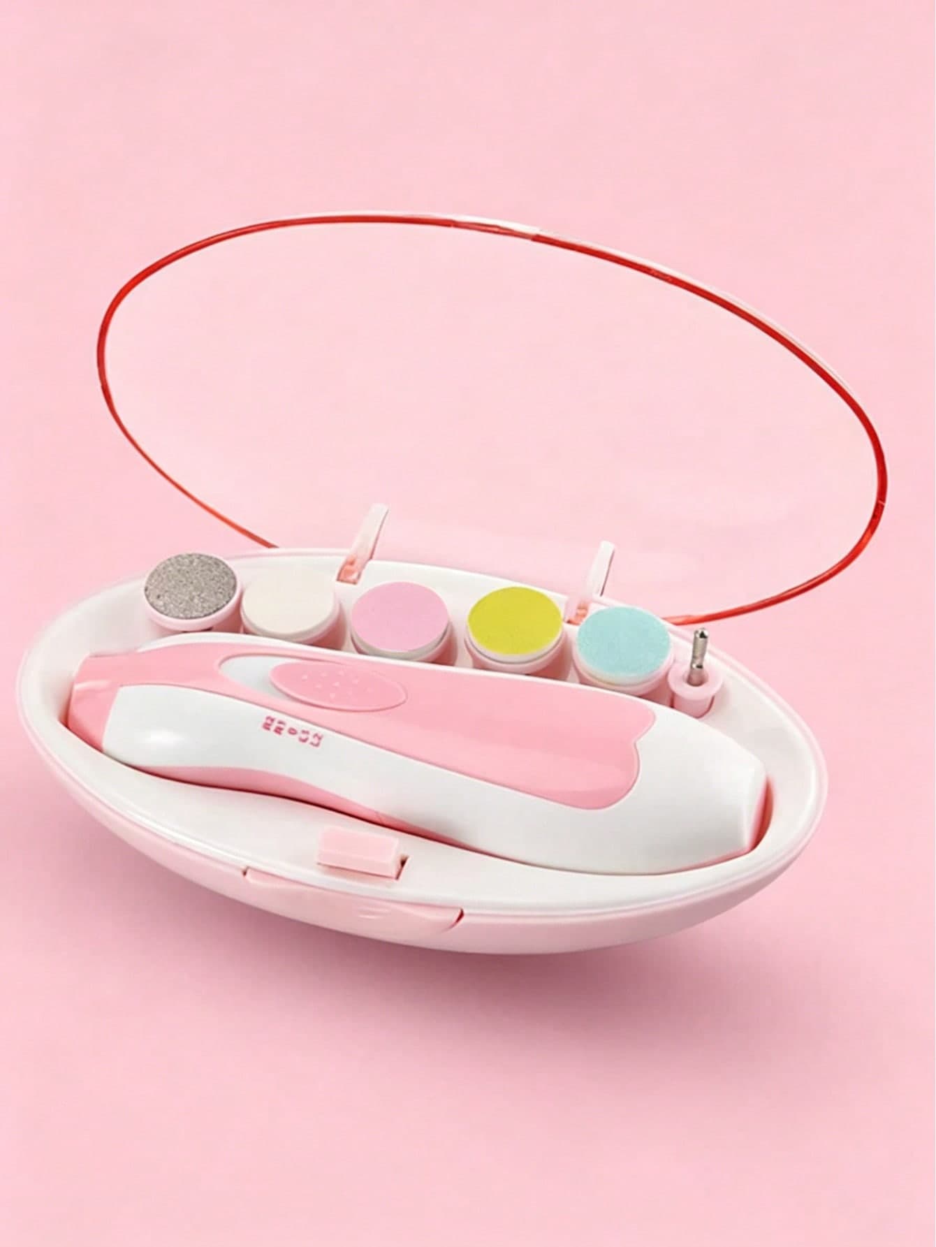 1pc Baby/Toddler 6-In-1 Electric Nail File With Anti-Scratch Guards, Children's Nail Care Tool Set