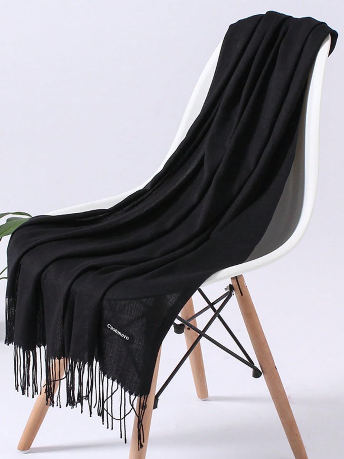 1pc Outdoor Classic Solid Color Shawl Unisex Thin Scarf, For Air-Conditioned Rooms, Extra Large Size Scarf, Warm For Autumn/Winter