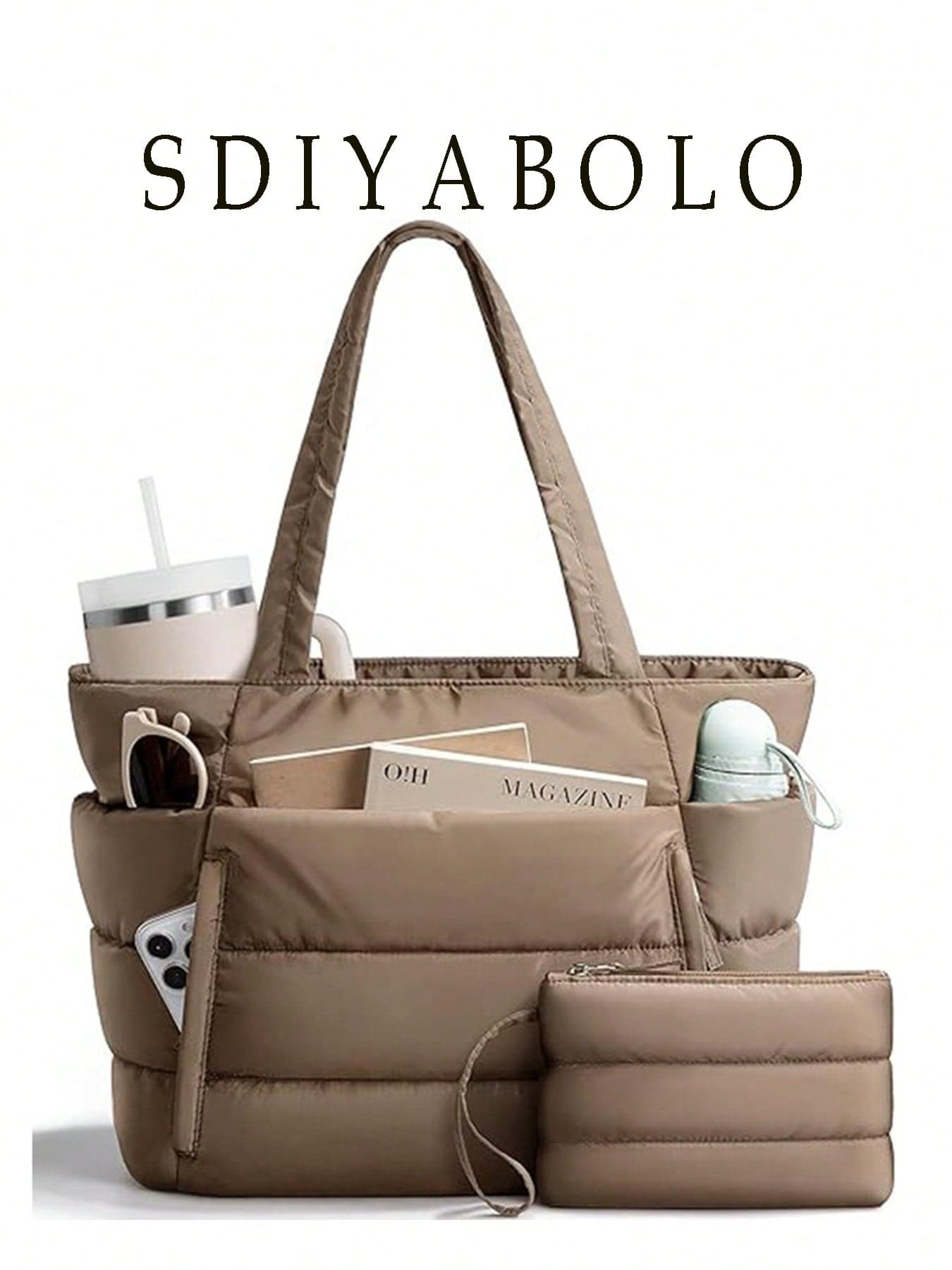 Women's Tote Bag, Lightweight Fluffy Handbag, Suitable For Travel, Work, Beach, Gym, Shopping