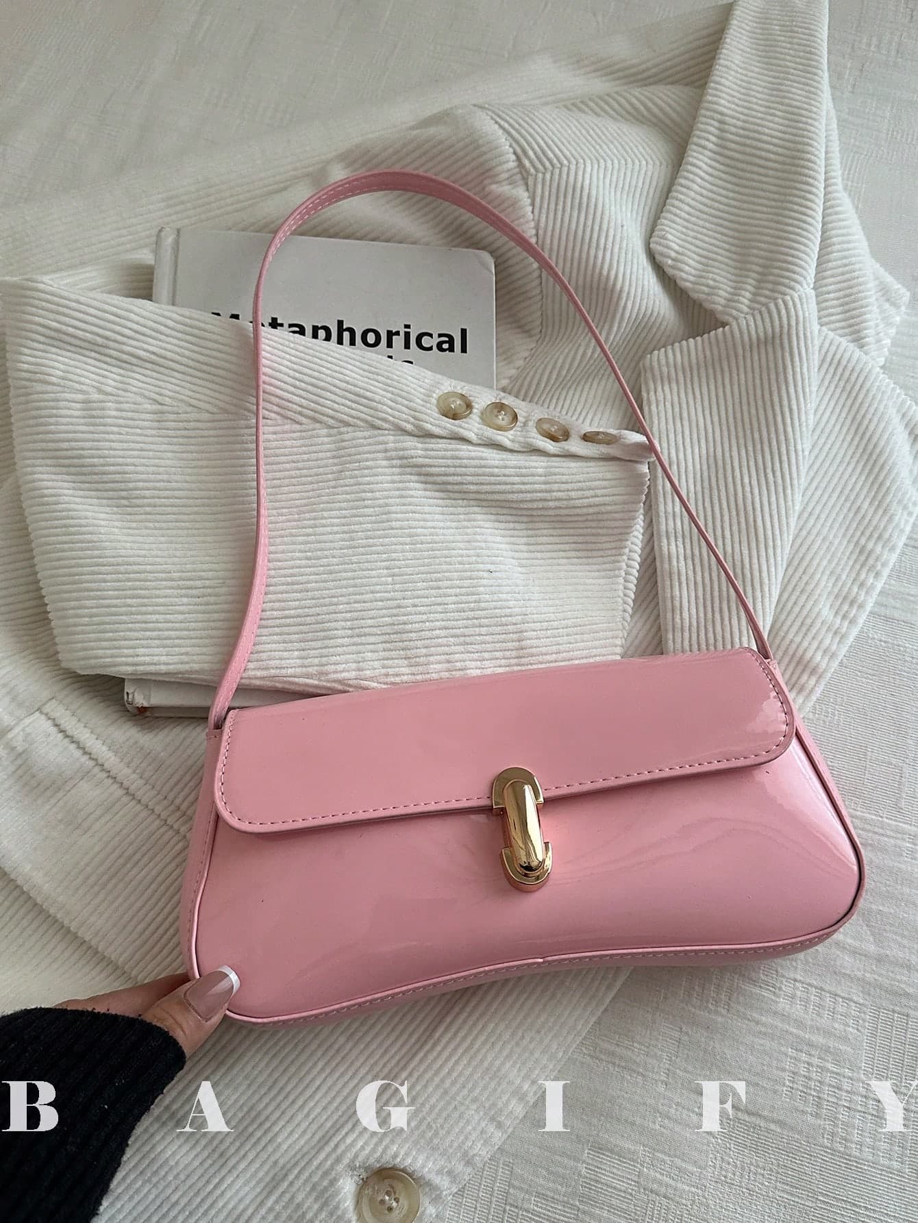Women's Vintage Faux Leather Flap Decor Shoulder Underarm Bag, Suitable For Dating, Outing, Party