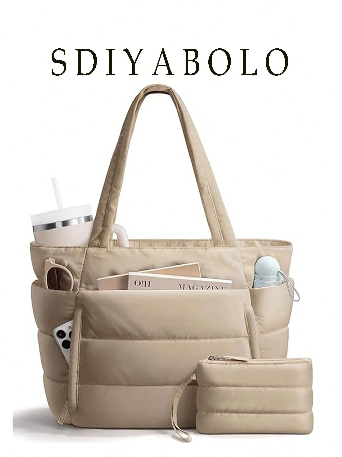 Women's Tote Bag, Lightweight Fluffy Handbag, Suitable For Travel, Work, Beach, Gym, Shopping