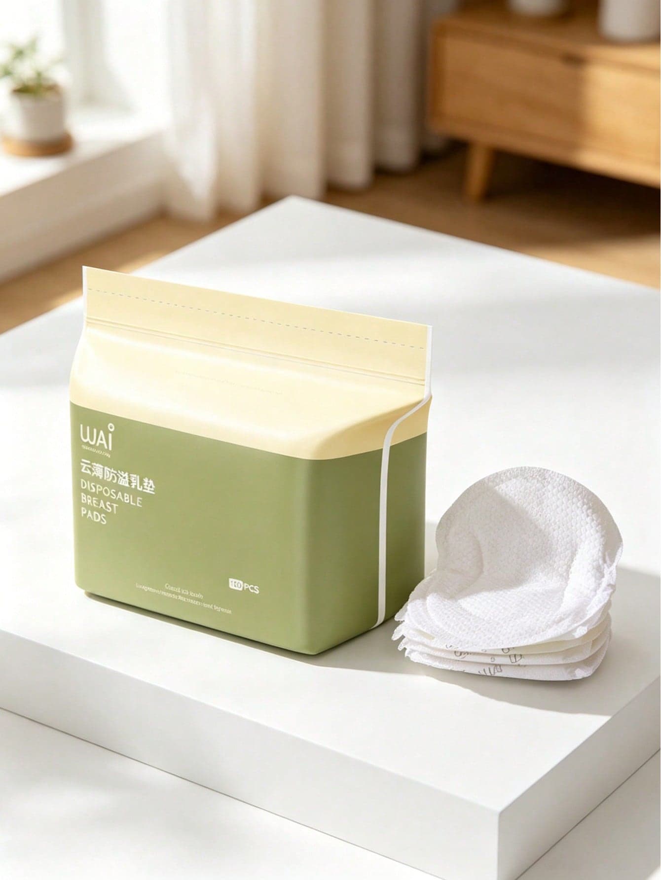 100pcs Disposable Nursing Pads, Leakproof Breast Pads For Postpartum Breastfeeding, Overnight Use