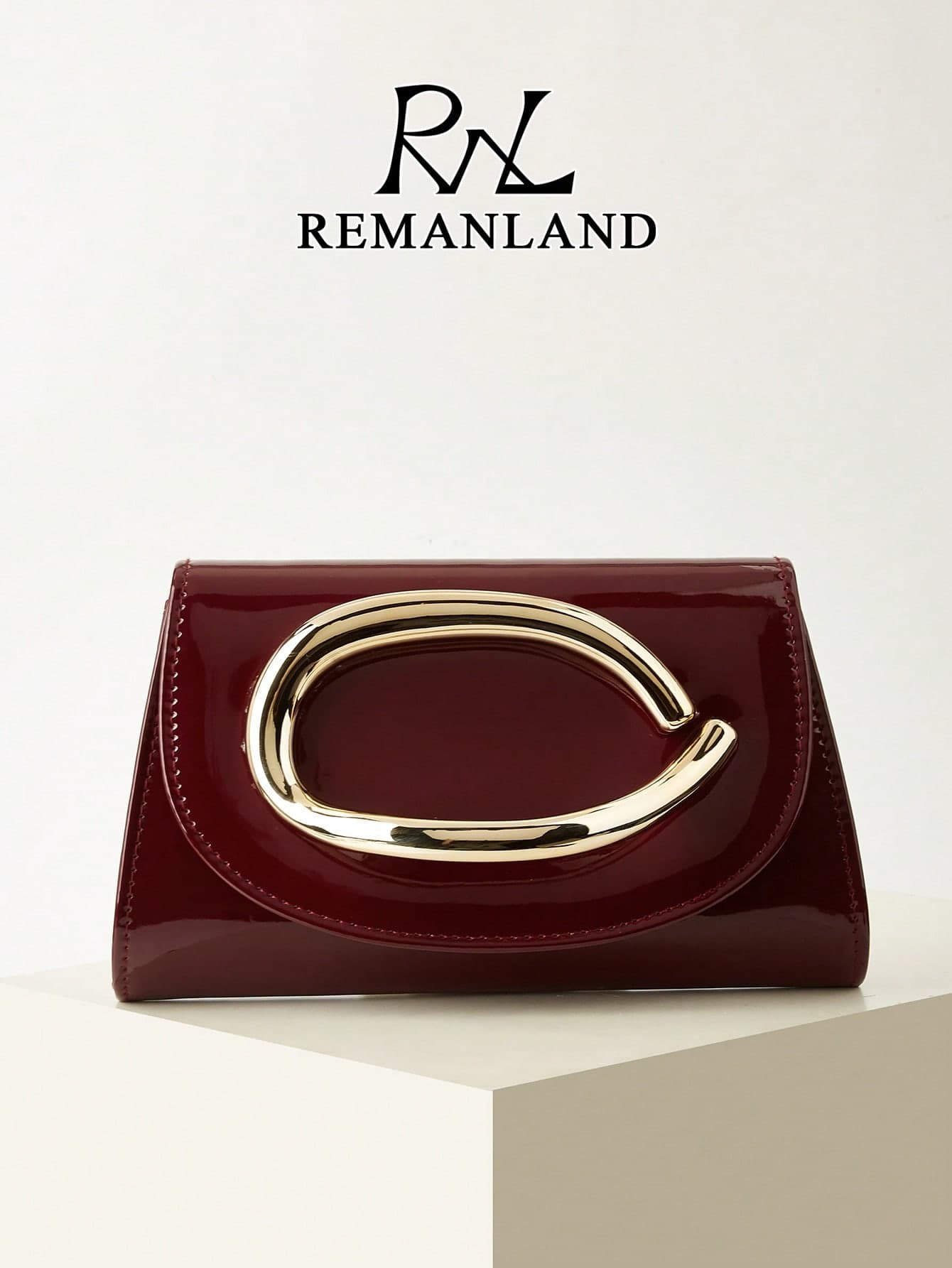 REMANLAND Charming Large Capacity Evening Clutch, Sparkling Chain Shoulder Strap, Fashionable Flap Design, Luxurious Patent Leather Solid Color Wedding Party Handbag, Women's Chain Shoulder Crossbody Bag, Suitable For Girls, College Students, Young Professional Women And Office Women, Perfect For Parties, Weddings, Proms, Evening Events, Etc., Can Be Perfectly Paired With Women's Formal Wear, Dance Accessories, Sequin Dresses, Sparkling Dresses, Elegant Dresses.