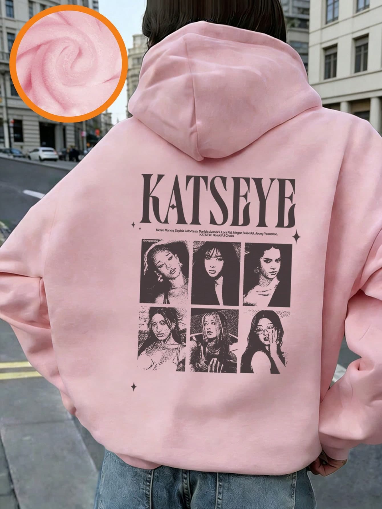 Tween Girl Fun Print Sweatshirt, Warm And Comfortable Thermal Lined Hooded Pullover Sweatshirt For Autumn/Winter