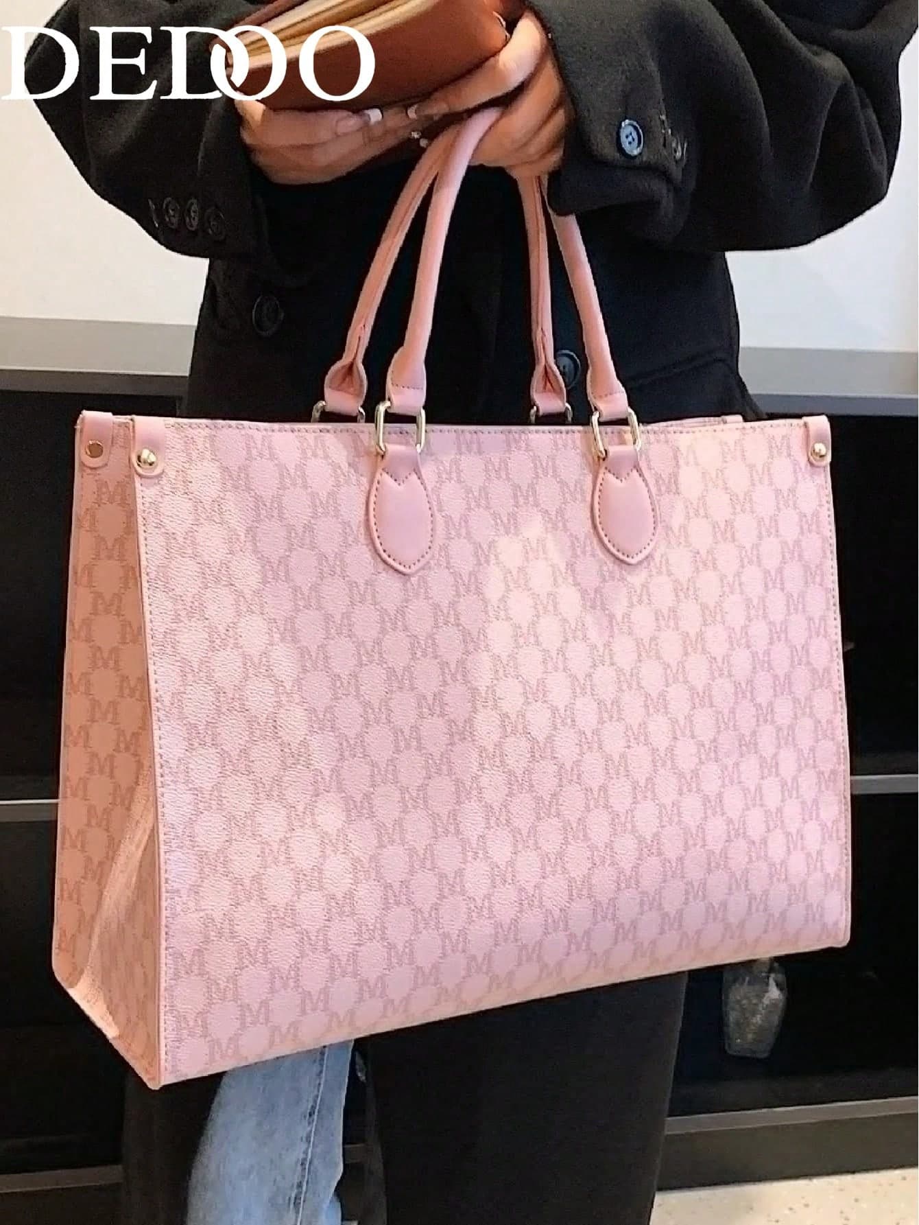 Classic Retro Floral Large Capacity Handbag, Versatile For Seasons, Suitable For Vacation, Travel, Shopping, Work, School, Valentine's Day Gift, Gift For Mother