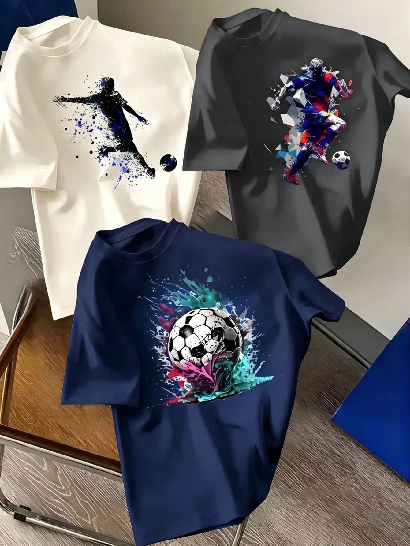 3pcs Car Print Pullover Short Sleeve T-Shirt For Tween Boys, Student Young Children's Clothing, Summer Gift For Kids