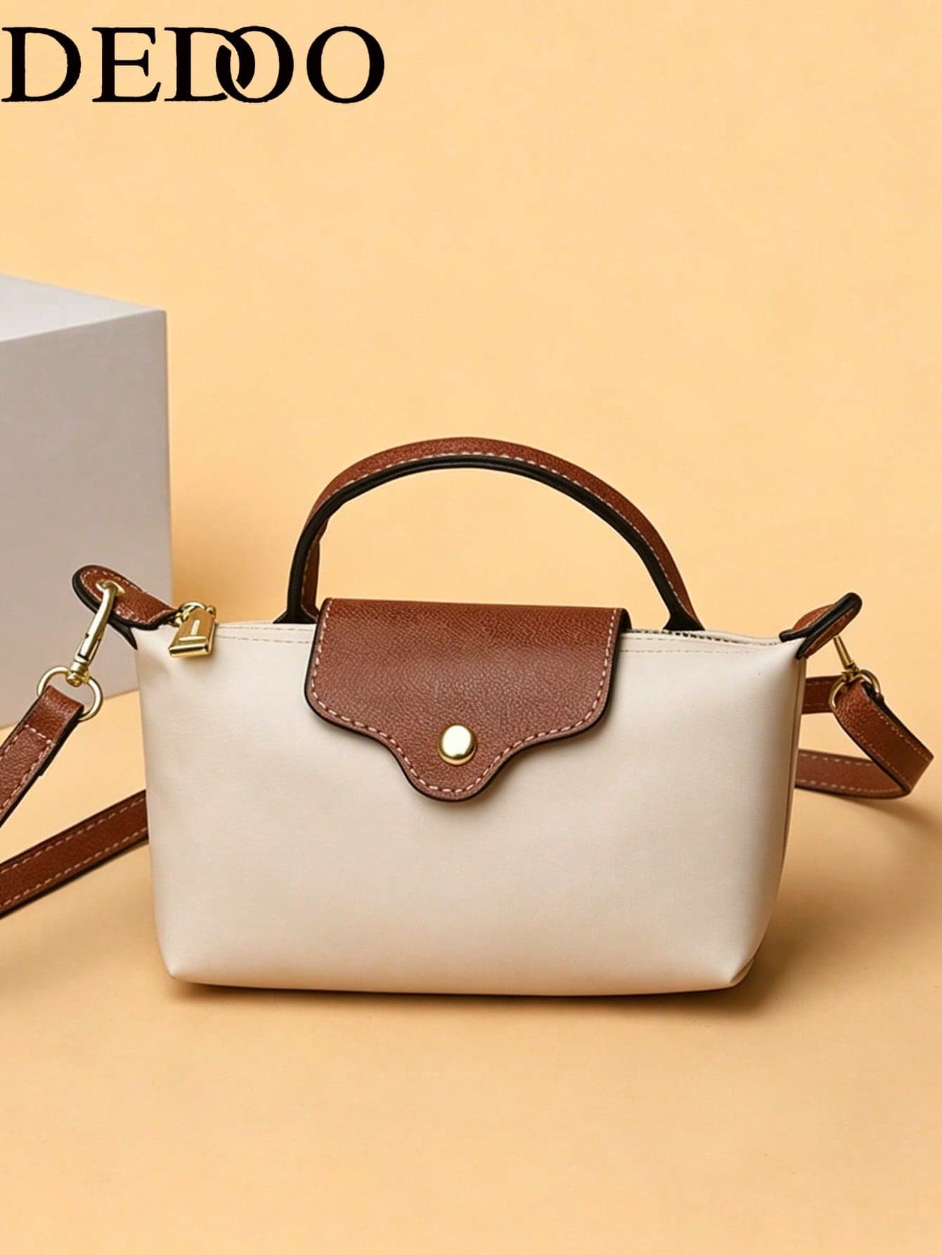 Dedoo Spring/Summer Fashion Classic Nylon Color-Block Handbag, Minimalist Multi-Use Shell-Shaped Crossbody Bag, Can Be Carried By Hand, Shoulder, Or Crossbody. Adjustable Strap, Suitable For Commuting, Shopping, Party, Vacation, Valentine's Day Gift And Other Occasions.