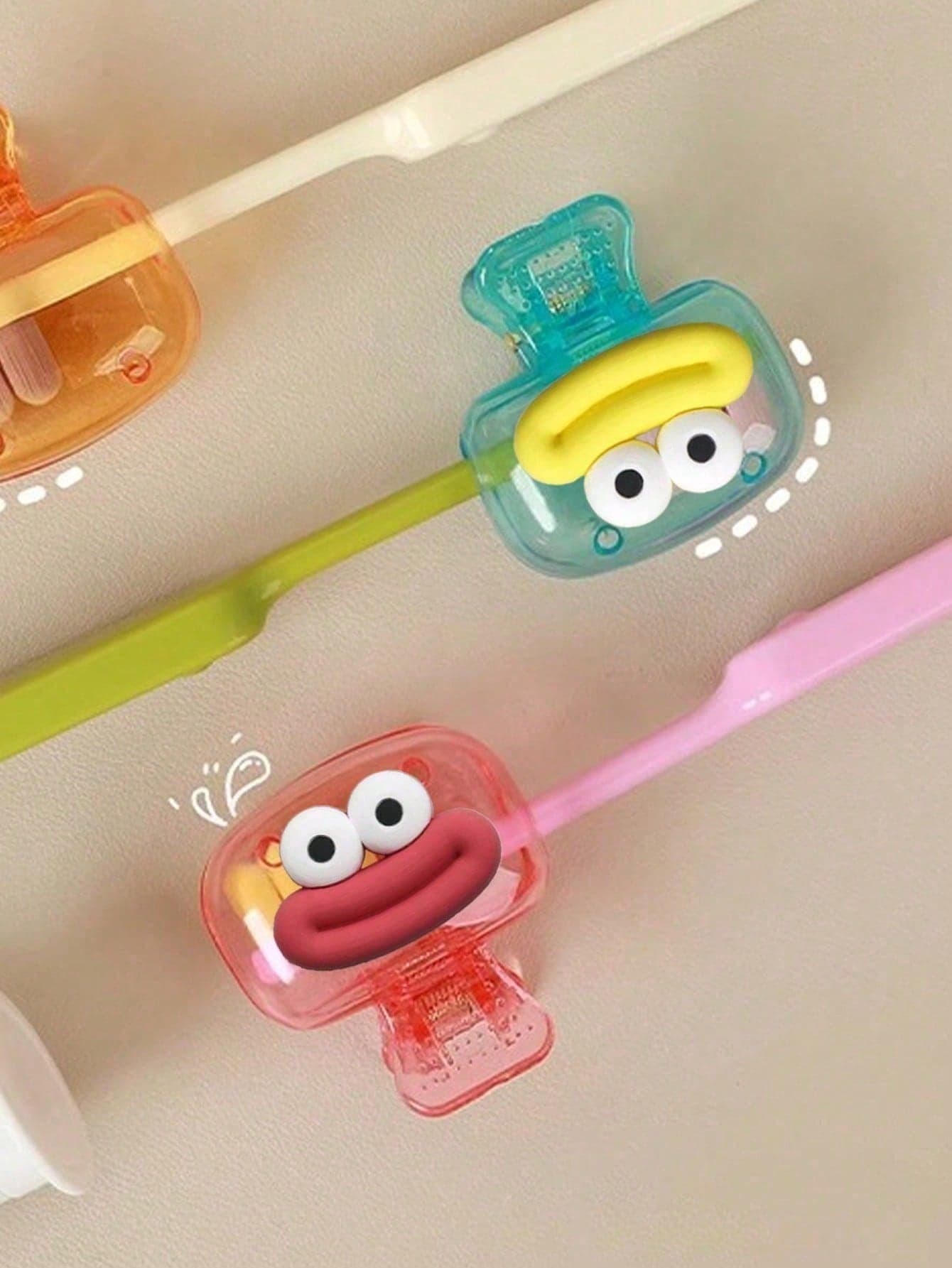 1/2/4/6pcs Travel/Home Toothbrush Holder, Portable Dust-Proof Protective Cover, Storage Box, Toothbrush Head Protective Clip, Home Bathroom Decor, Autumn Decor, Back To School Season, Electric Toothbrush Head Case, Travel Essentials