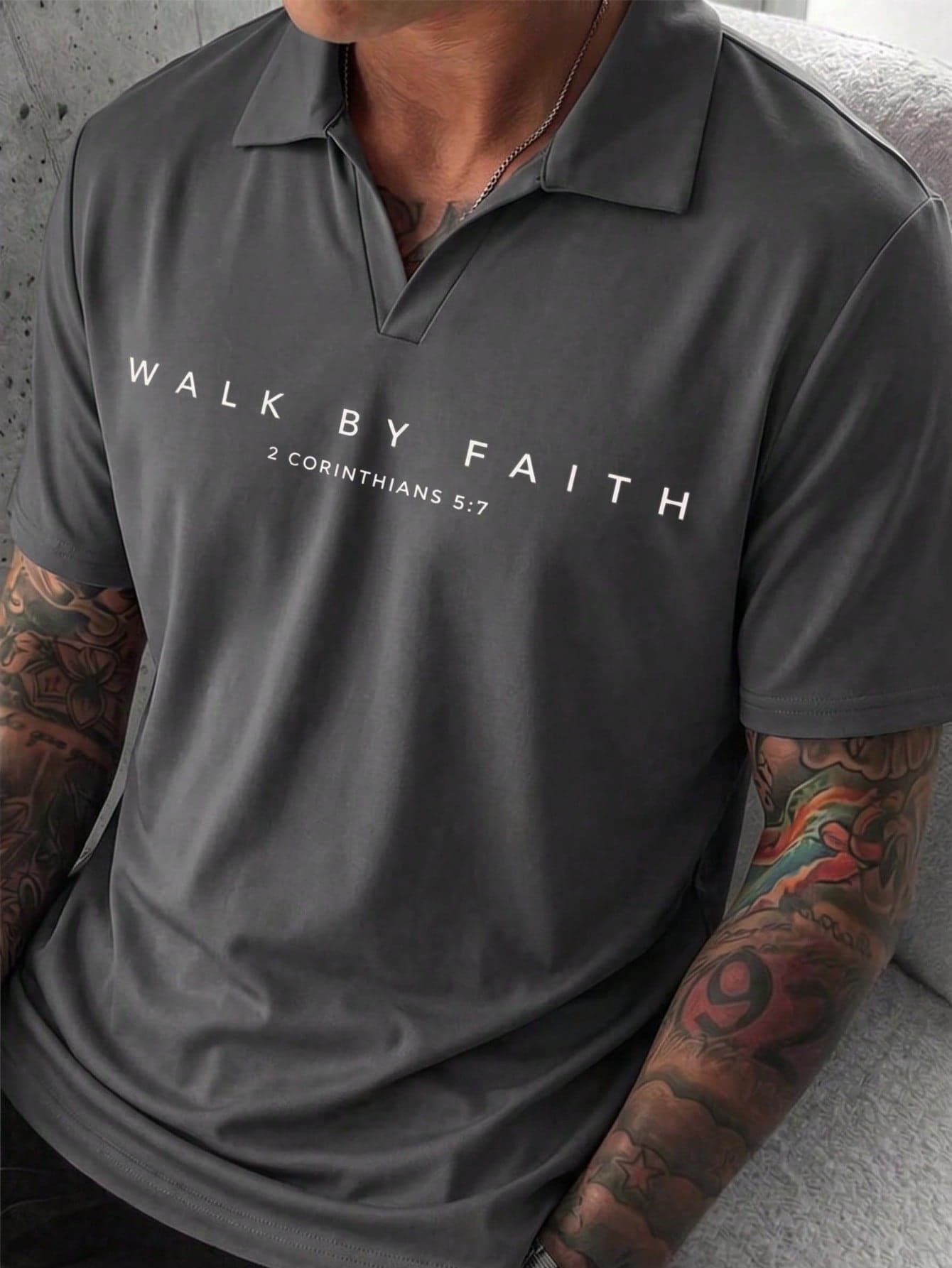 1pc Airplane Collar Print Polo Shirt Short Sleeve T-Shirt, Summer Men's Shirt Top