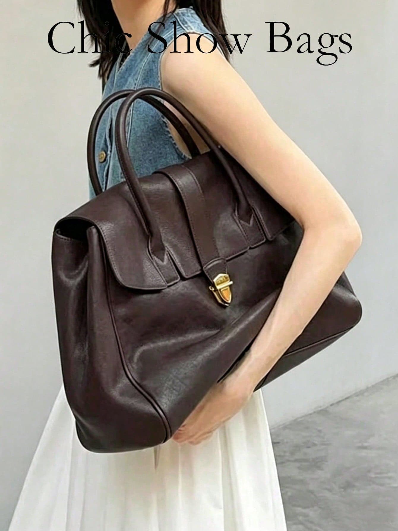 2025 New Fashion Versatile Minimalist High-End Women's Briefcase Handbag - Large Capacity Laptop Tote Bag, Casual Chic Style, Suitable For Commuting, Shopping, Travel And Business