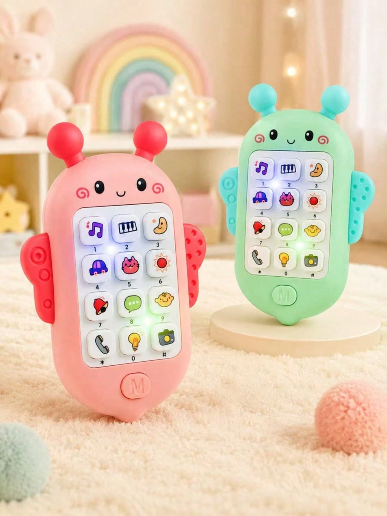 Bee Music Phone, A Children's Interactive Educational Toy, Vibrant Colors - A Device Suitable For Young People To Learn Music And Stories, Battery-Free