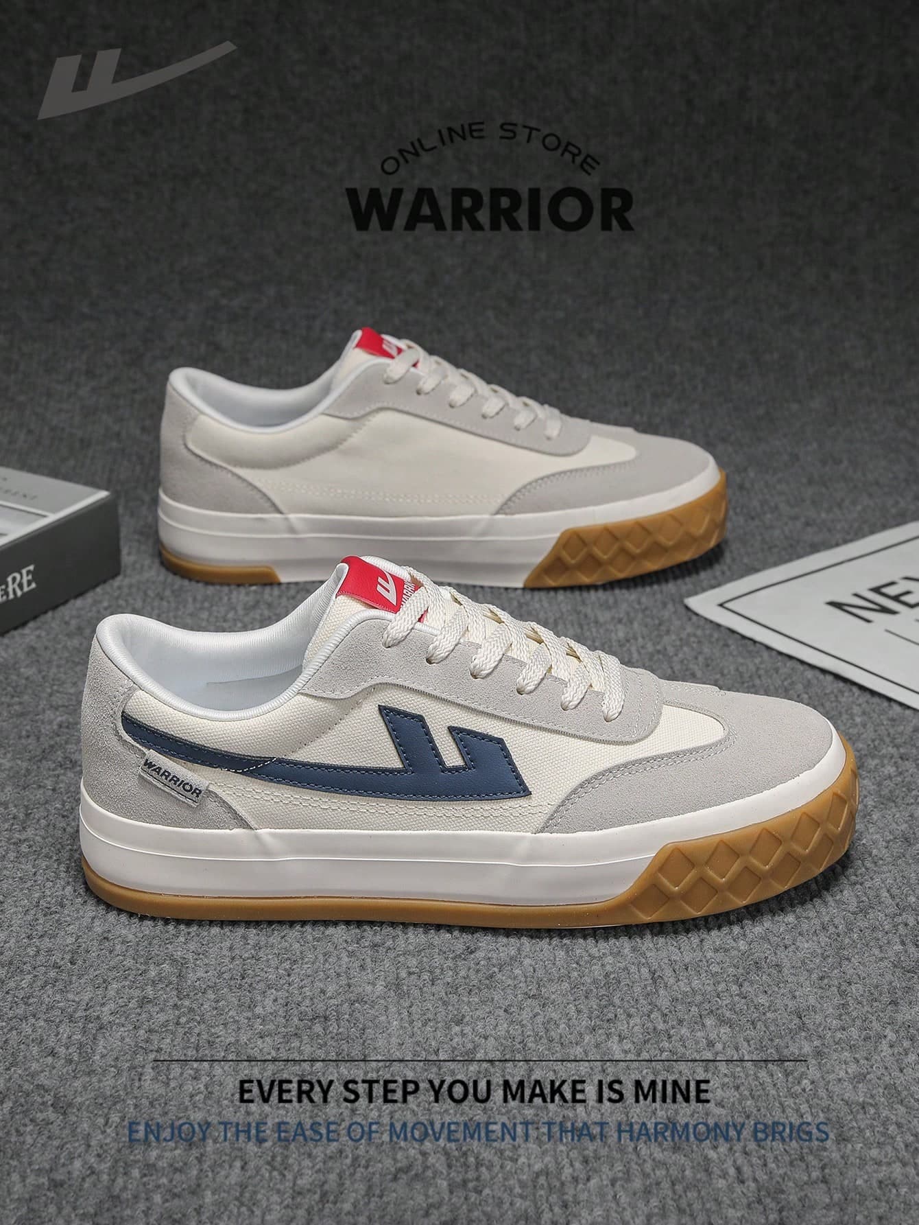 Warrior Men's Sports ShoesSpring And SummerComfortable Modest Style Casual Yet Sleek Sneakers Applicable Throughout The Year Wear-Resisting All-Day Wear Training Sneakers Running Shoes