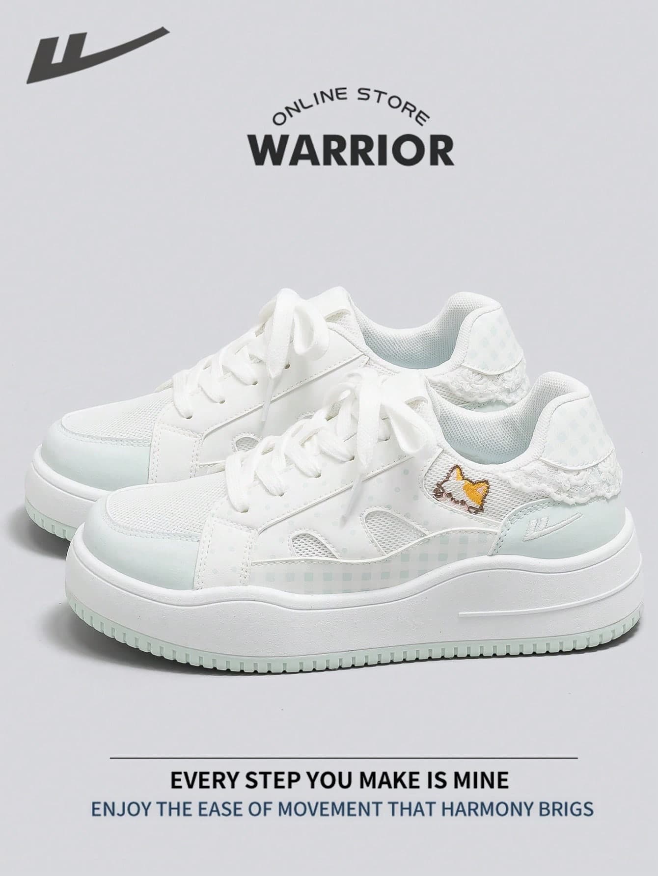 Warrior Women's Board ShoesSpring And SummerComfortable Modest Style Casual Yet Sleek Sneakers Applicable Throughout The Year Wear-Resisting All-Day Wear Training Sneakers Running Shoes