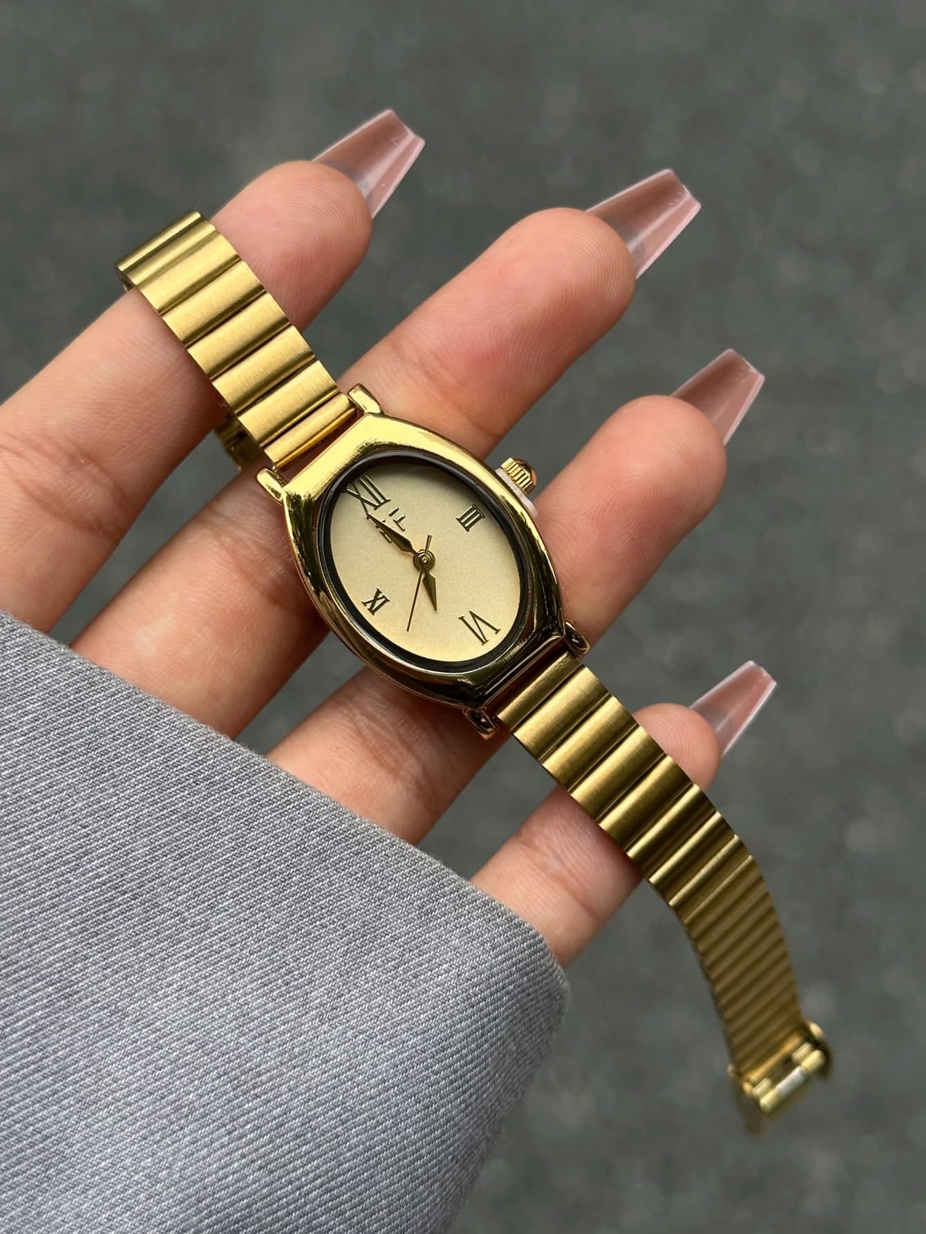 1pc Gold Bamboo Casual Fashion Watch Band, Suitable For Women's Quartz Watches For Daily Wear, Retro Couple Style, Best Gift