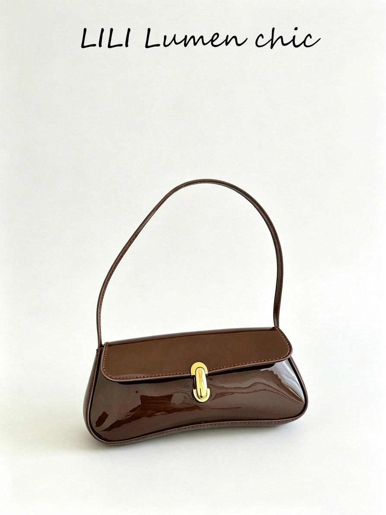 New Vintage French Style Flap Lock Shoulder Bag, Made Of PU Material, Featuring Flip-Lock Design, Shoulder Strap, Multi-Functional And Practical, Suitable For Women's Commute, Travel, Shopping And Daily Use