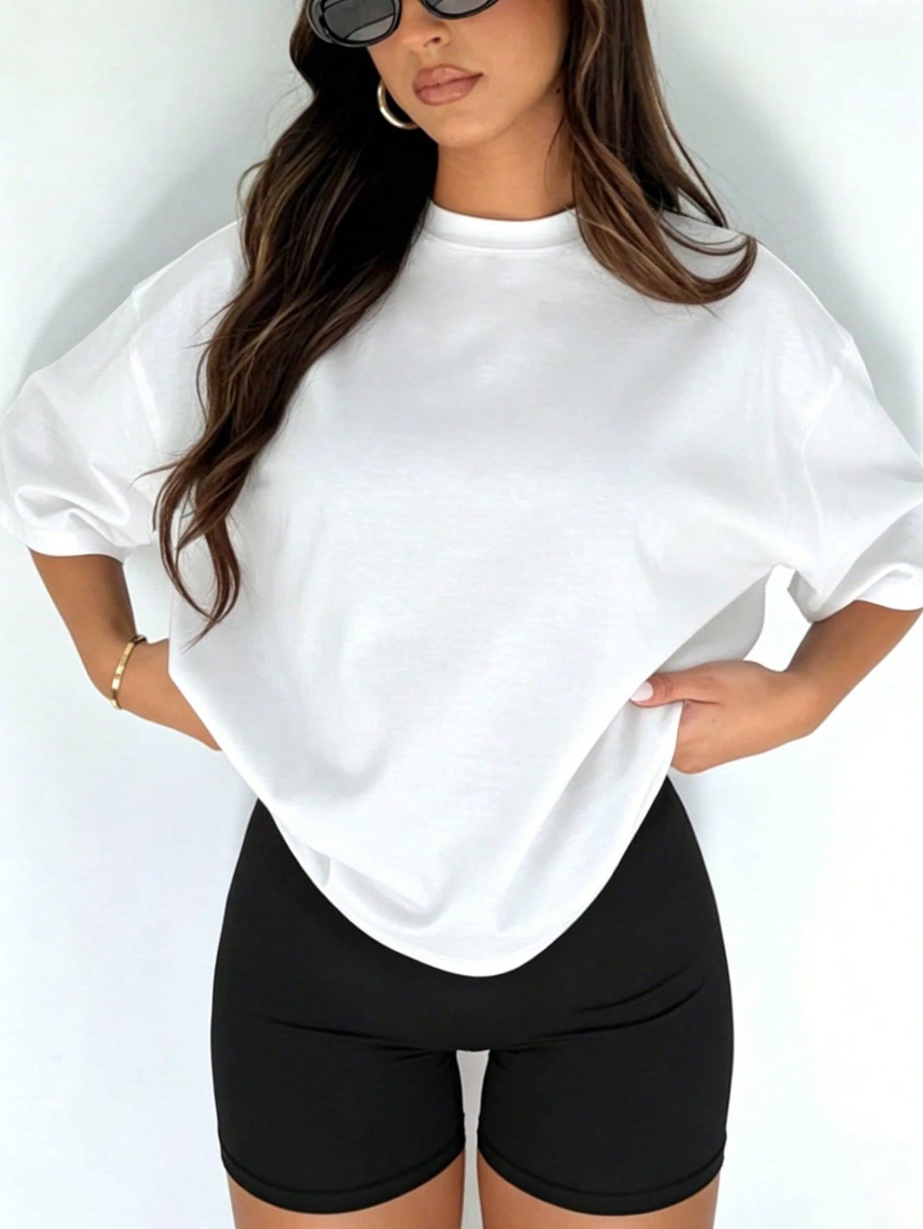 Women's 2 Pieces Fitness Set, Round Neck T-Shirt With Tight Shorts, Yoga Sportswear Set For Outdoor Activities, Sports, Travel, City Walks, Travel Essentials