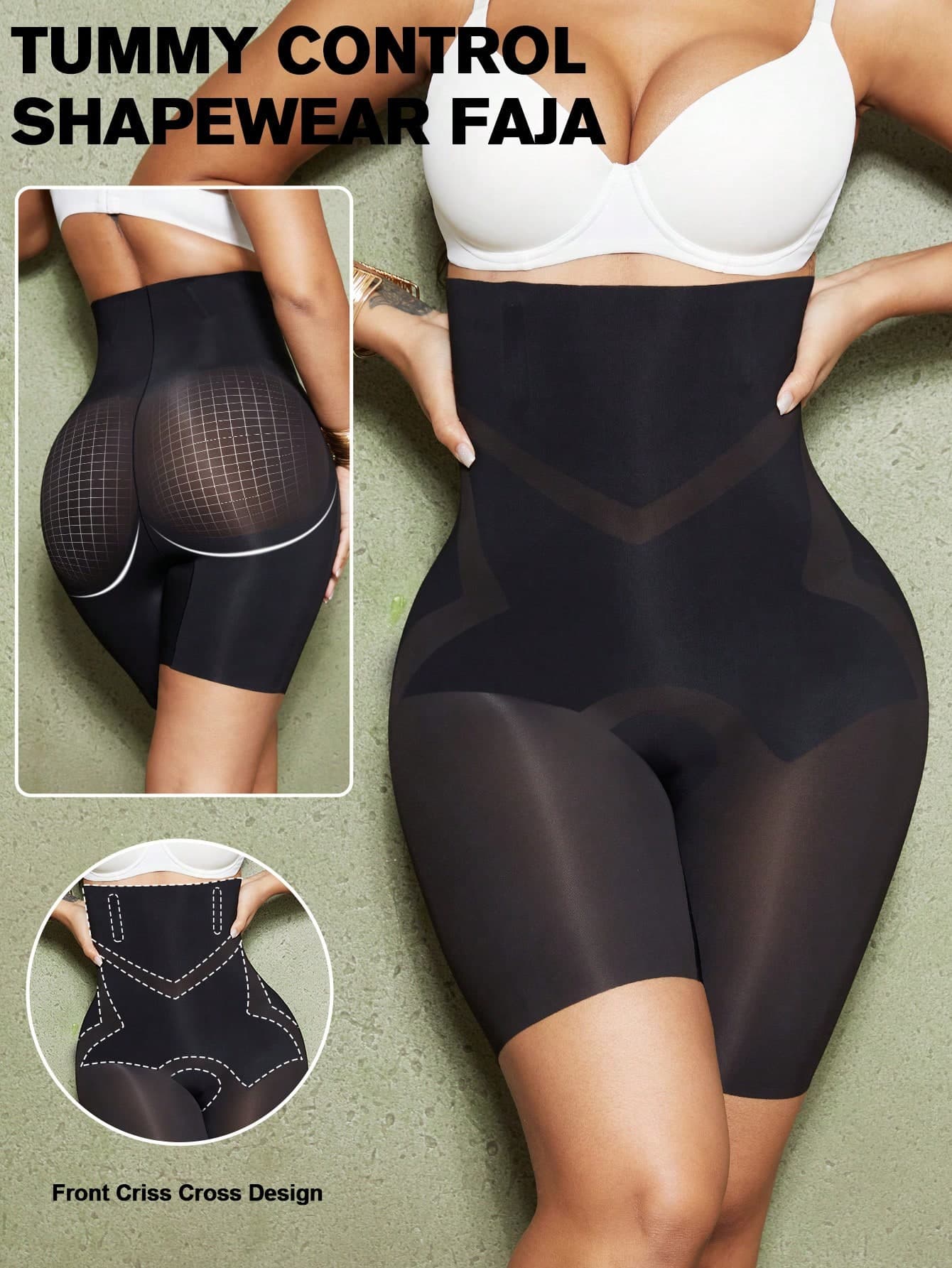 1pc Women's High Waist Tummy Control Seamless Butt Lifting Shaping Panties, Flat Stomach Body Shaping Slimming Underwear Shorts