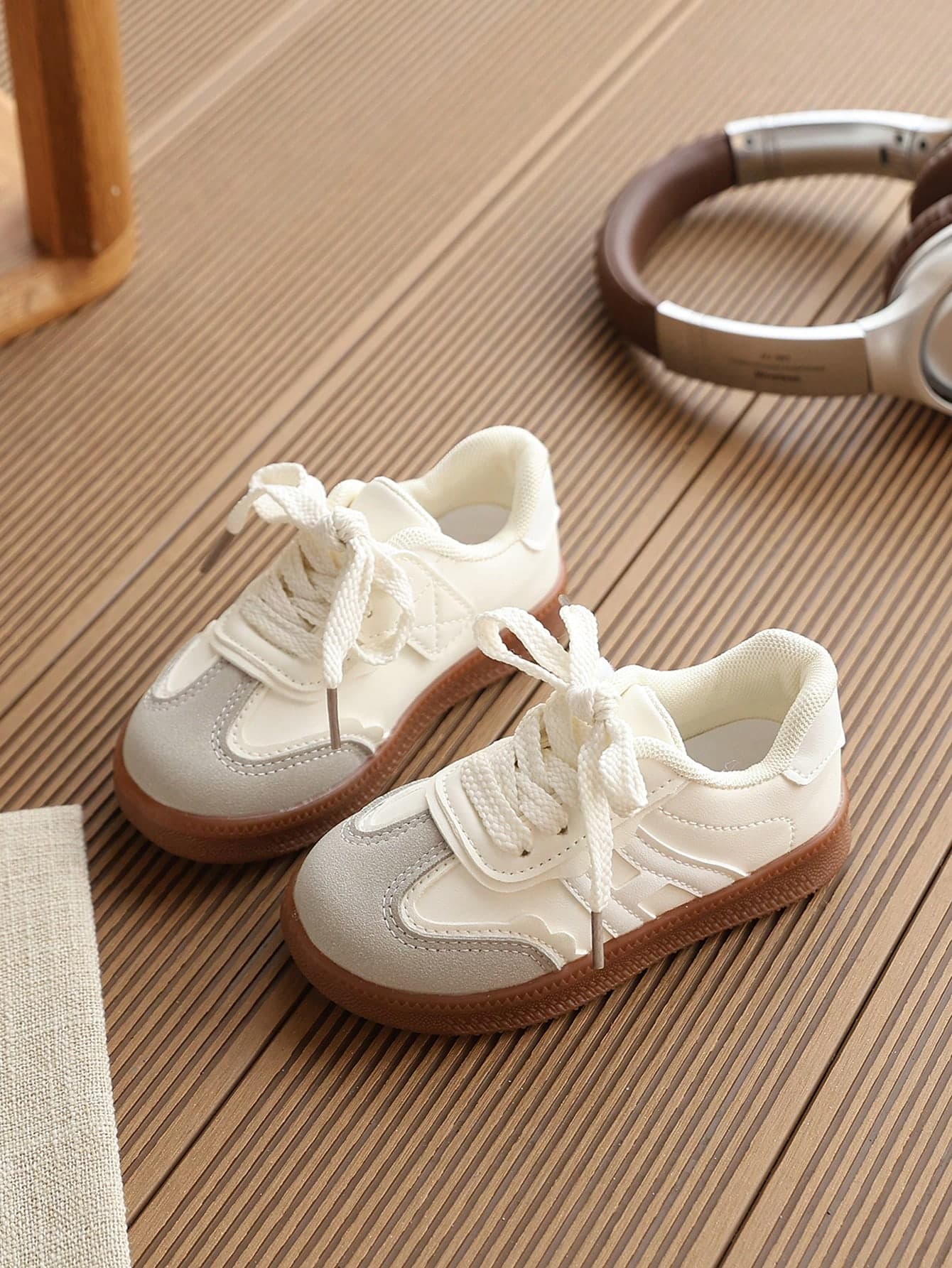 1 Pair Spring/Autumn New Style Children's Baby Fashion German Trainer Shoes Boys Anti-Slip Sports Shoes Girls Soft Sole Sneakers
