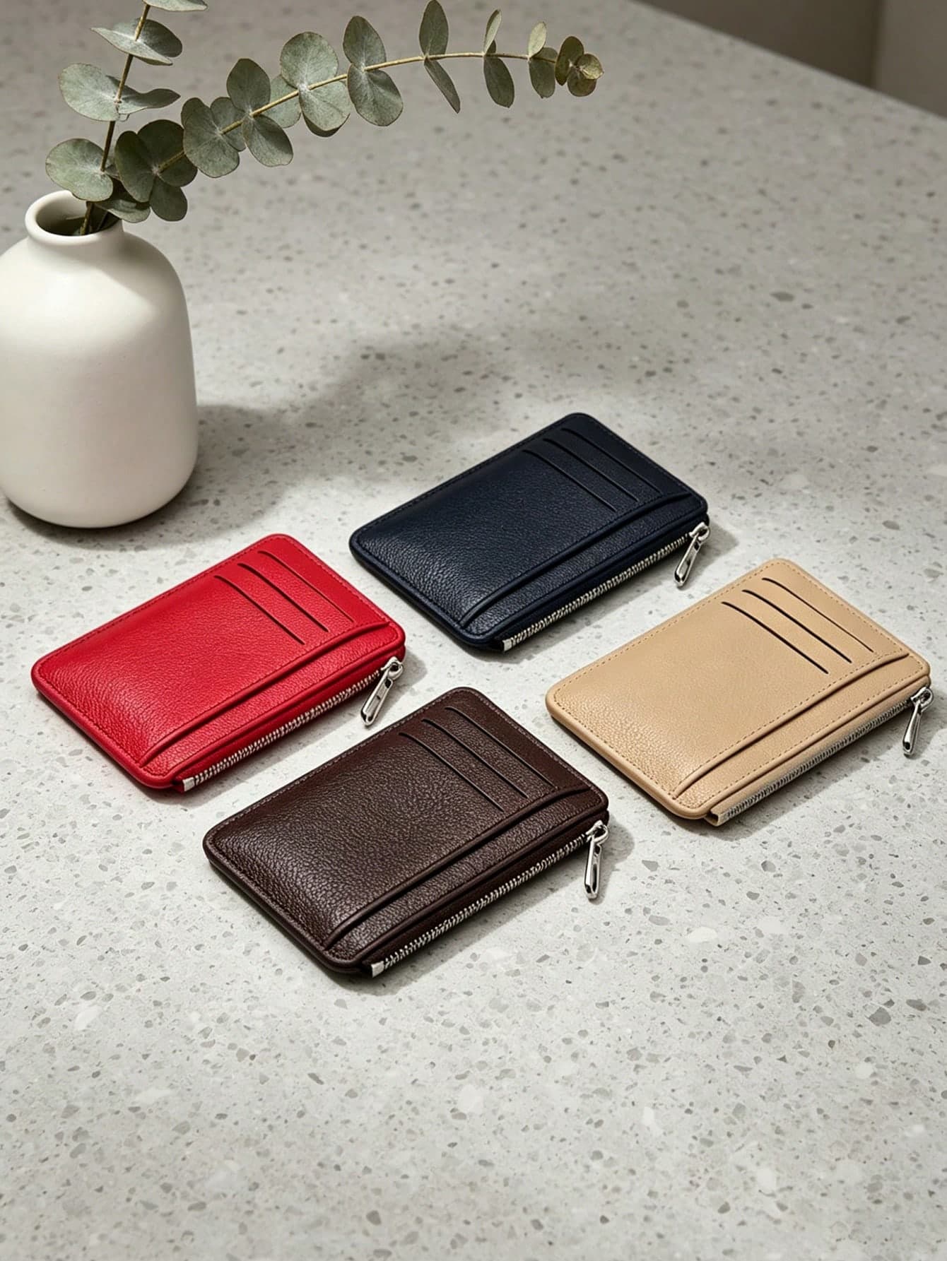 1pc Unisex Ultra-Thin Card Holder Wallet Front Pocket Card Holder - Minimalist Multi-Layer RFID Blocking Design