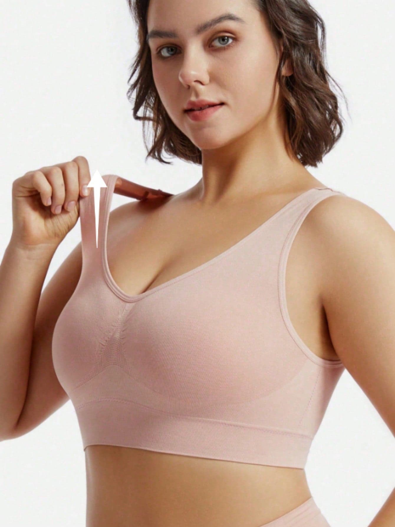 1pc Women's Plus Size Non-Wired Sexy Push-Up Backless Comfortable Bra [Size Runs Small, Please Order One Size Up]