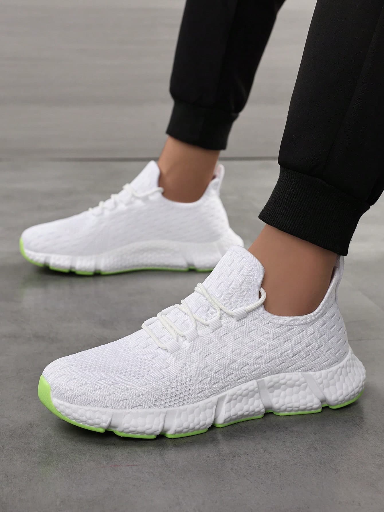 Men's Fitness Tennis Sports Mesh Fashion Lightweight Athletic Shoes, Running Training Casual Comfortable Sneakers, White, Valentine's Day Men's Shoes