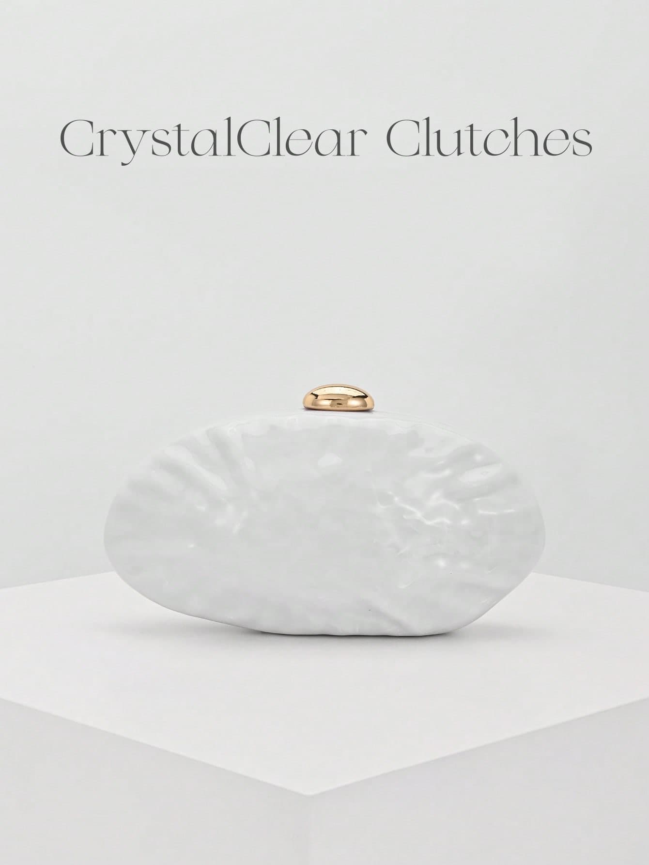 Women's Fashion Asymmetric Metal Box Clutch, European And American Style, Vintage Mini Box Evening Clutch, Formal Party Bag, Evening Bag, Suitable For Valentine's Day Gift For Women, Prom Bag, Gold Wedding Bridal Shoulder Crossbody Chain Bag