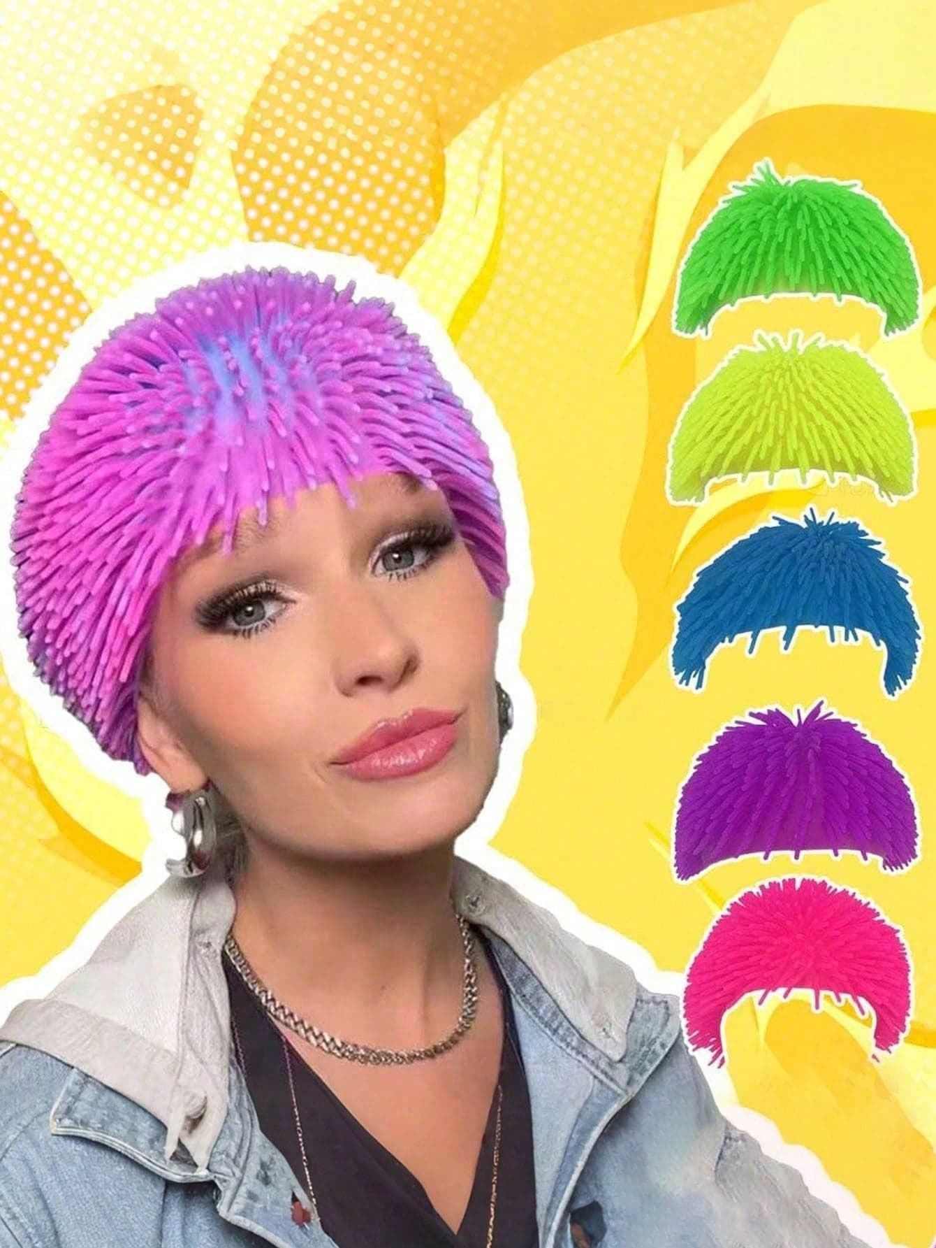 1pc Hedgehog Shaped Rubber Ball Hat, Fun Spiky Headpiece Suitable For Pranks, Parties, Holiday Costumes, Unisex Carnival Accessories, Party Favors